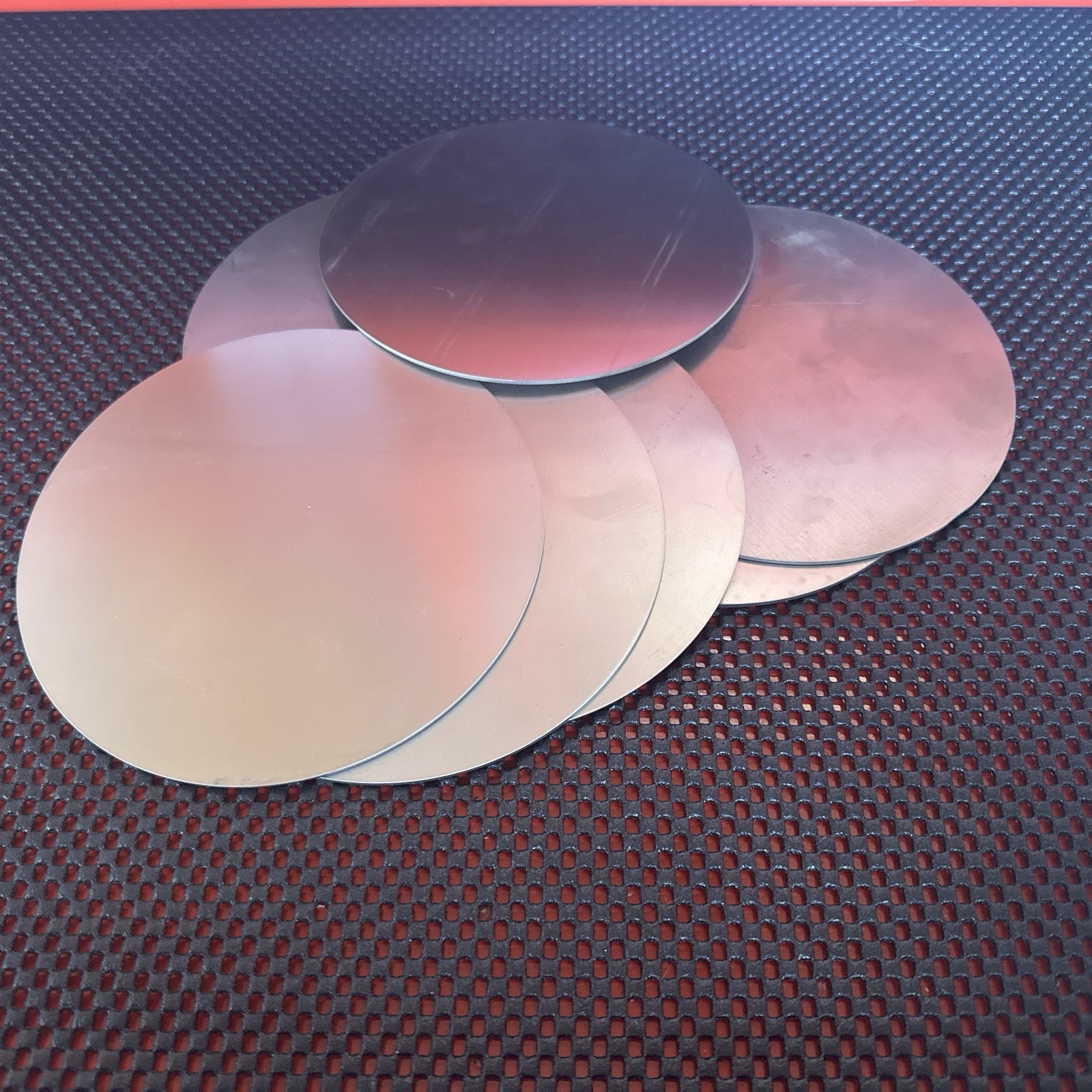 Titanium Sheet CP 4, 0.063” x 5.8” Diameter, Grade 4 Plate, cut into round disc