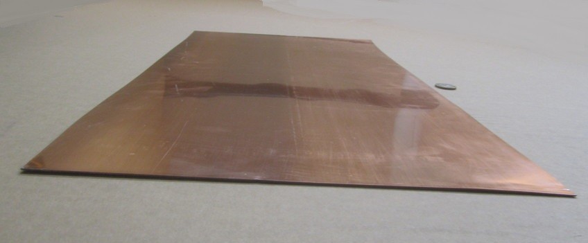 101 Copper Sheet 1/8 to 1/4 Hard .032″ Thick x 12.0″ Wide x 24.0″ Length