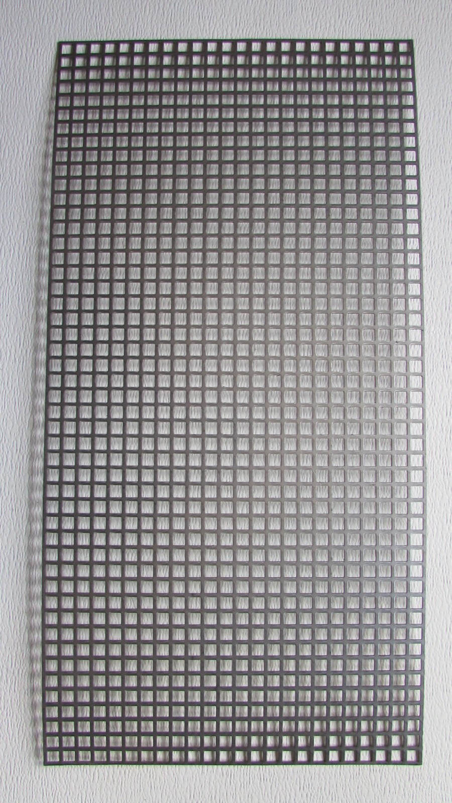 3/8″ SQUARE—- 16 GA. STAINLESS PERFORATED METAL —11-1/2″ x 12-3/4