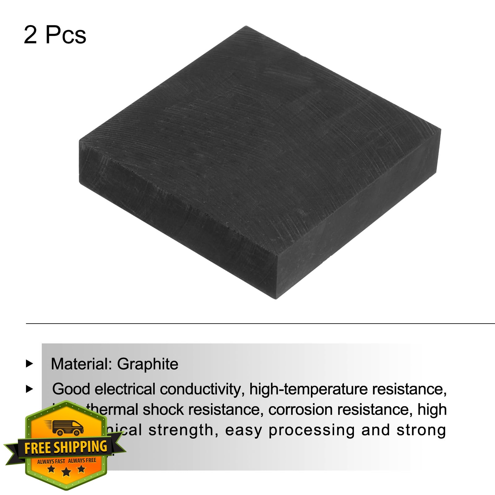 MECCANIXITY Graphite Block Ingot Rectangle Graphite Plate Board 45x45x10mm fo…