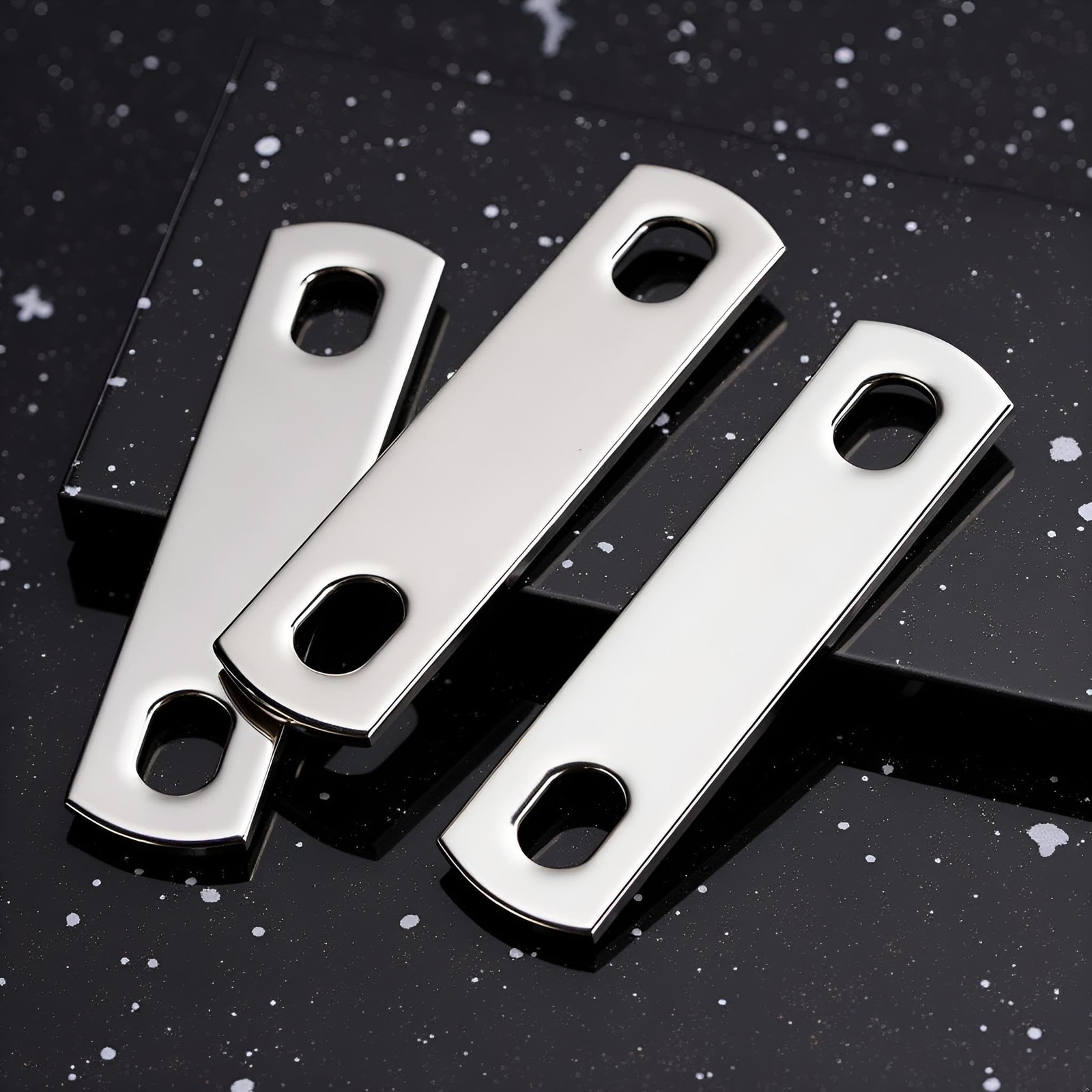 4Pcs Silver Bus Bars Connector red Copper Nickel-Plated for Lifepo4