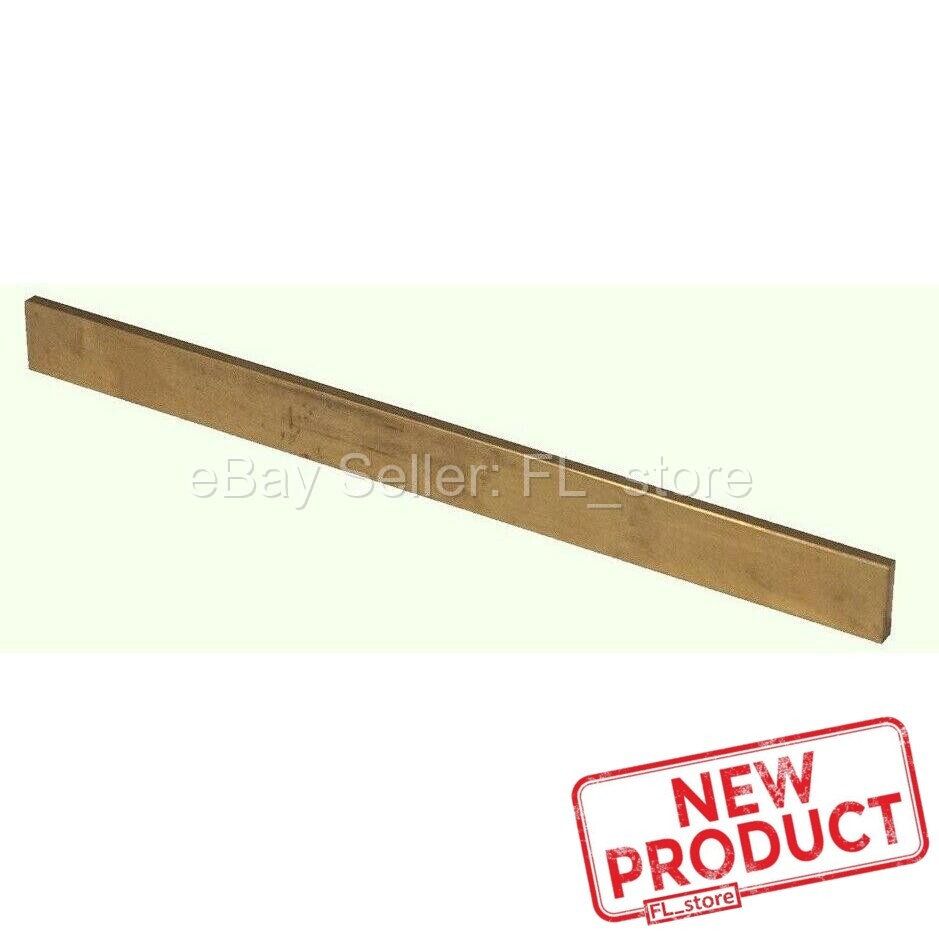 Solid Brass Flat Stock 1/8″ x 1/2″ x 3 Feet Alloy 360 Mill 36″ Long Rectangle