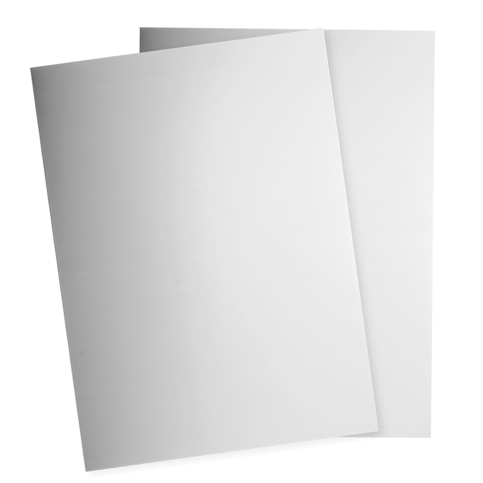 2Pcs Stainless Steel Sheet Plate 8″ x 6″ 24 Gauge (0.5mm) with Glove(Silver)