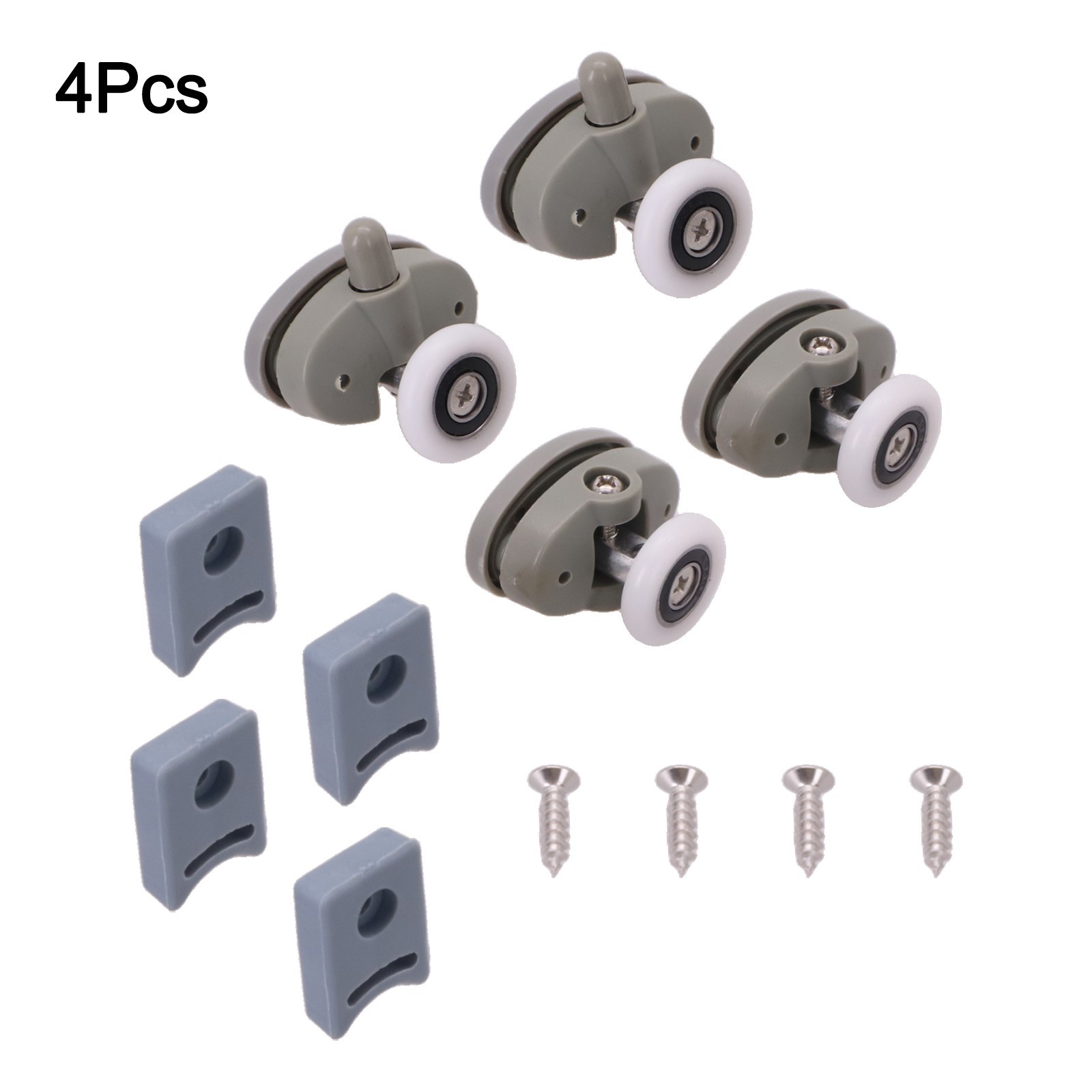 Shower Door Wheel Assembly Kit Includes Four Adjustable Rollers at 23mm