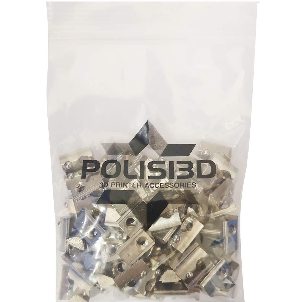 100-Pack M5 Aluminum T-Nuts for 20×20 20 Series Extrusions Steel Fasteners