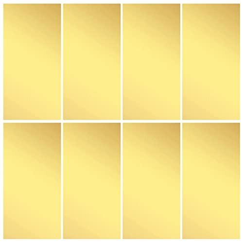 8-Piece Brass Sheet Assortment, 6″x3″, Various Thicknesses 0.001″-0.020″, Metal
