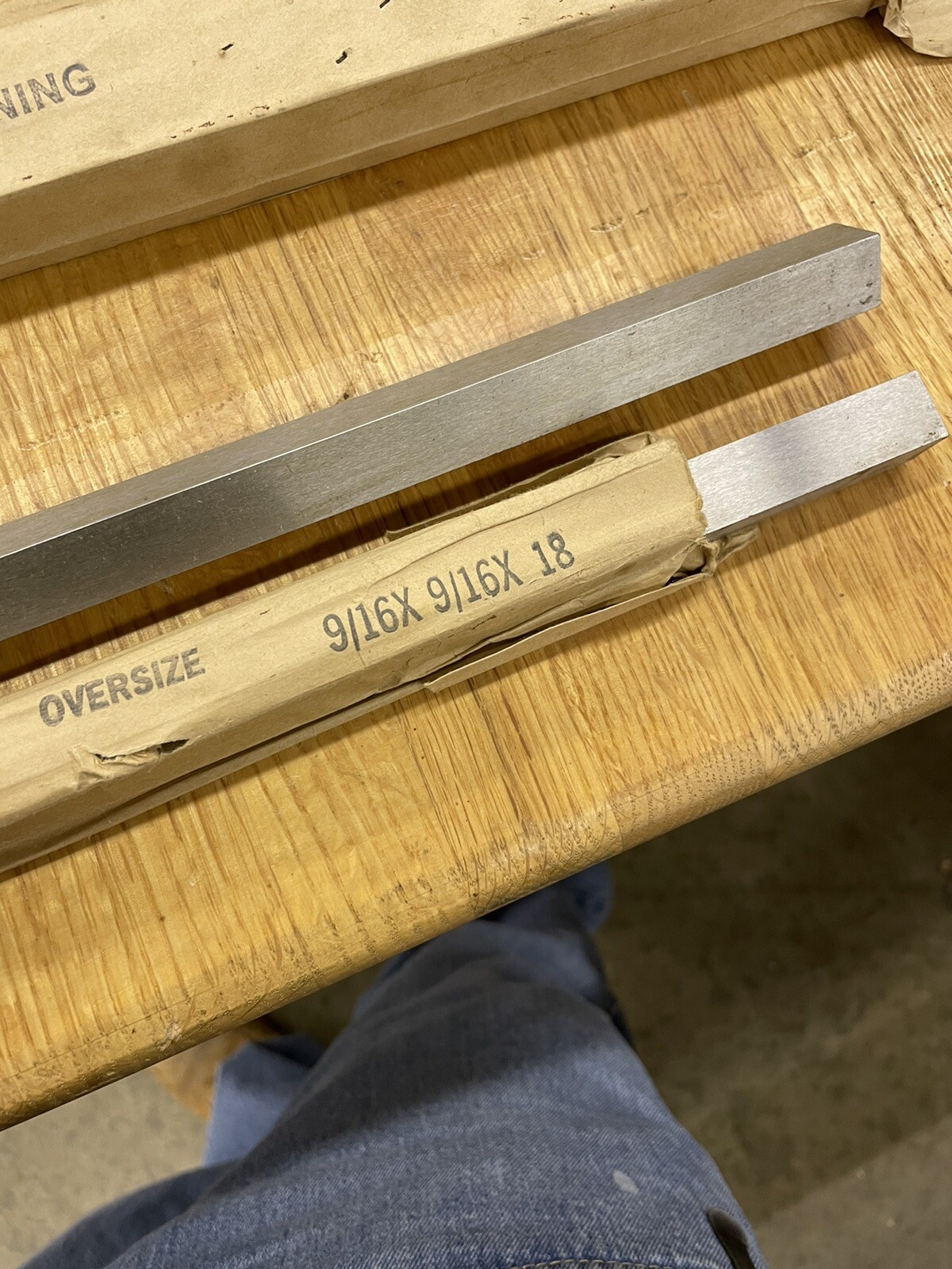 9/16″ X 9/16″ X 18″ OVERSIZE oil hardening tool steel flat stock