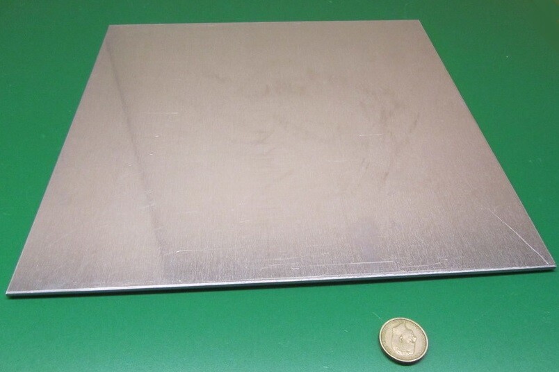 1100 Aluminum Sheet Softened (O) .125″ (1/8″) Thick x 12″ Wide x 12″ Long