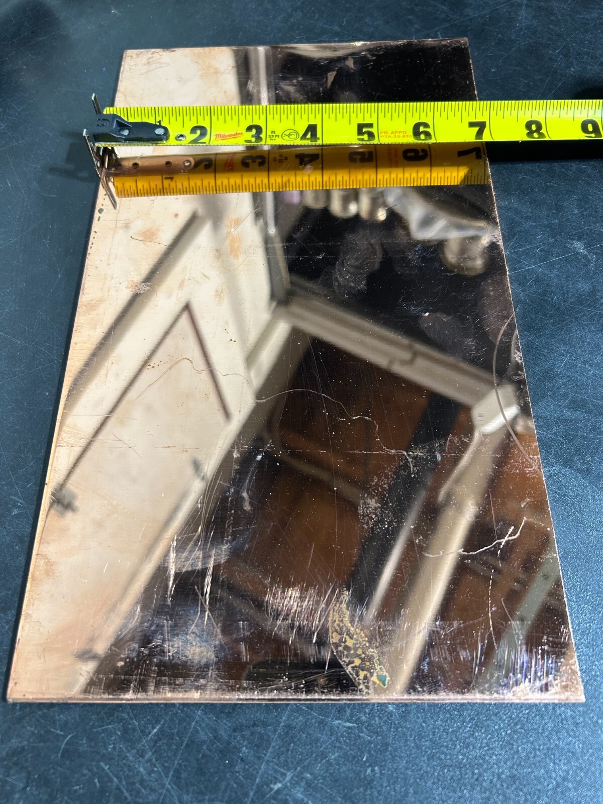 COPPER FLAT PLATE 1/8″ x 7”H x 12”W .125” COPPER 110 SHEET