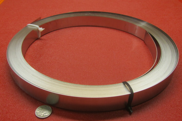 301 Stainless Steel Sheet Shim, .012″ (+/-.0010″) x 1.0″ x 100 Foot Length
