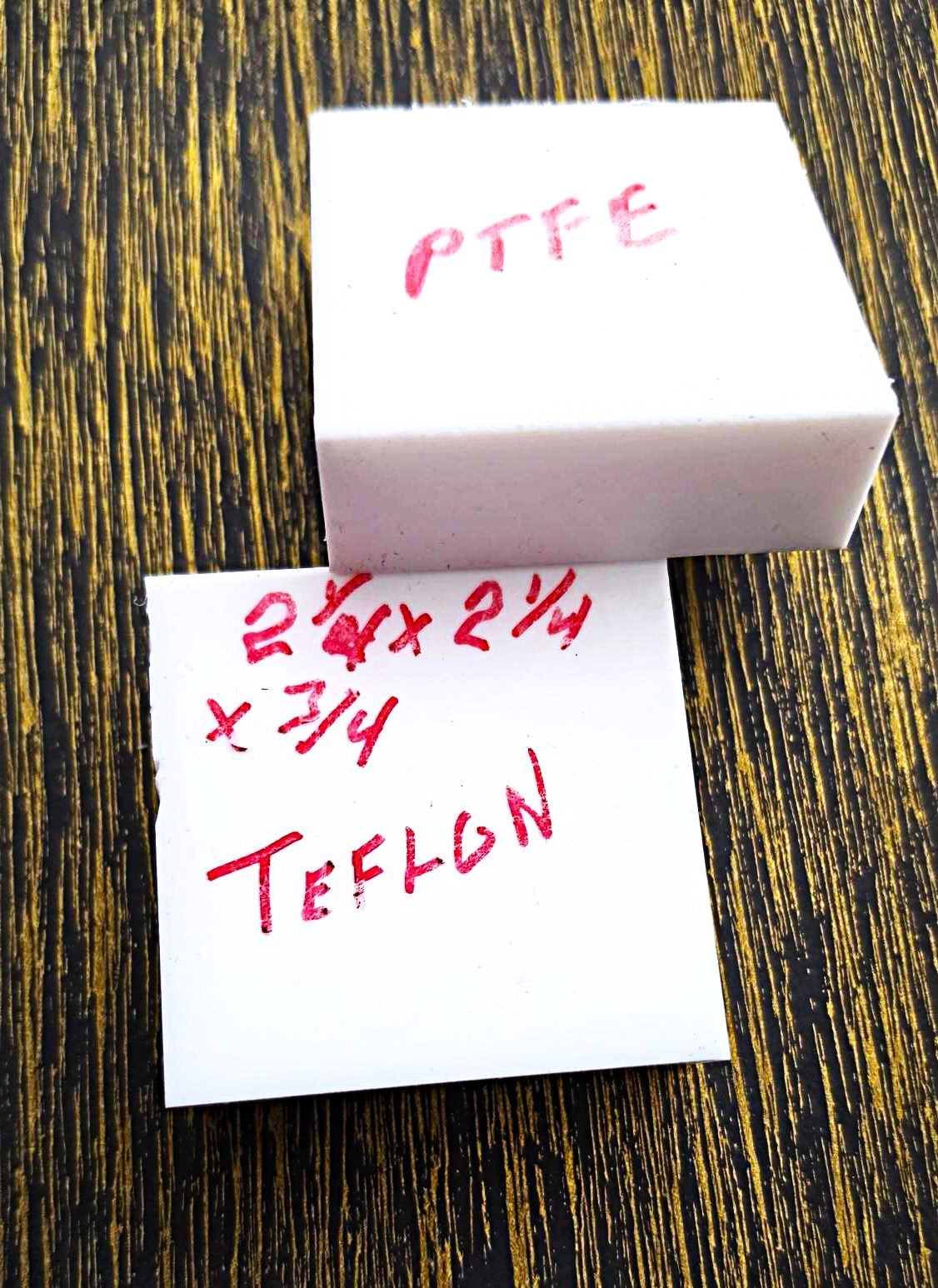 TEFLON – PTFE 2 1/4″ x 2 1/4″ X 3/4″ Teflon Plastic Sheet, White ea.