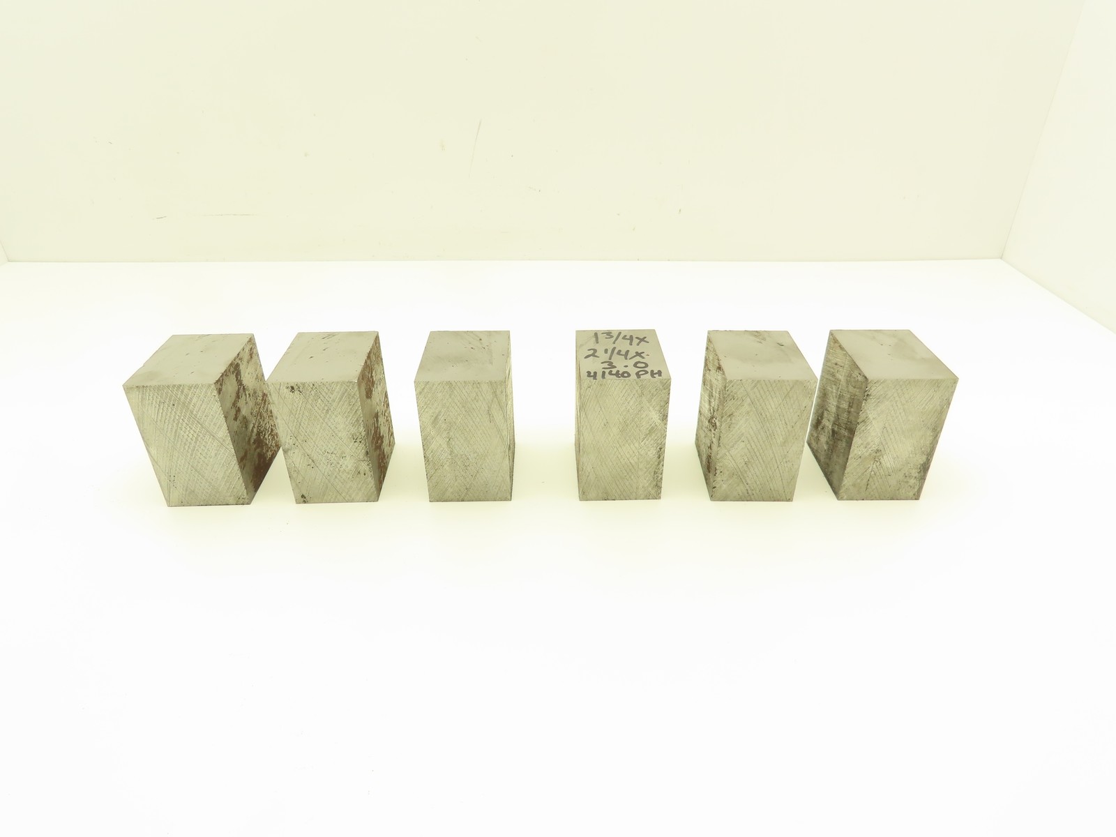 4140 PH Alloy Steel Flat Bar Stock 1-3/4″x 2-1/4″x 3″L Lot of 6