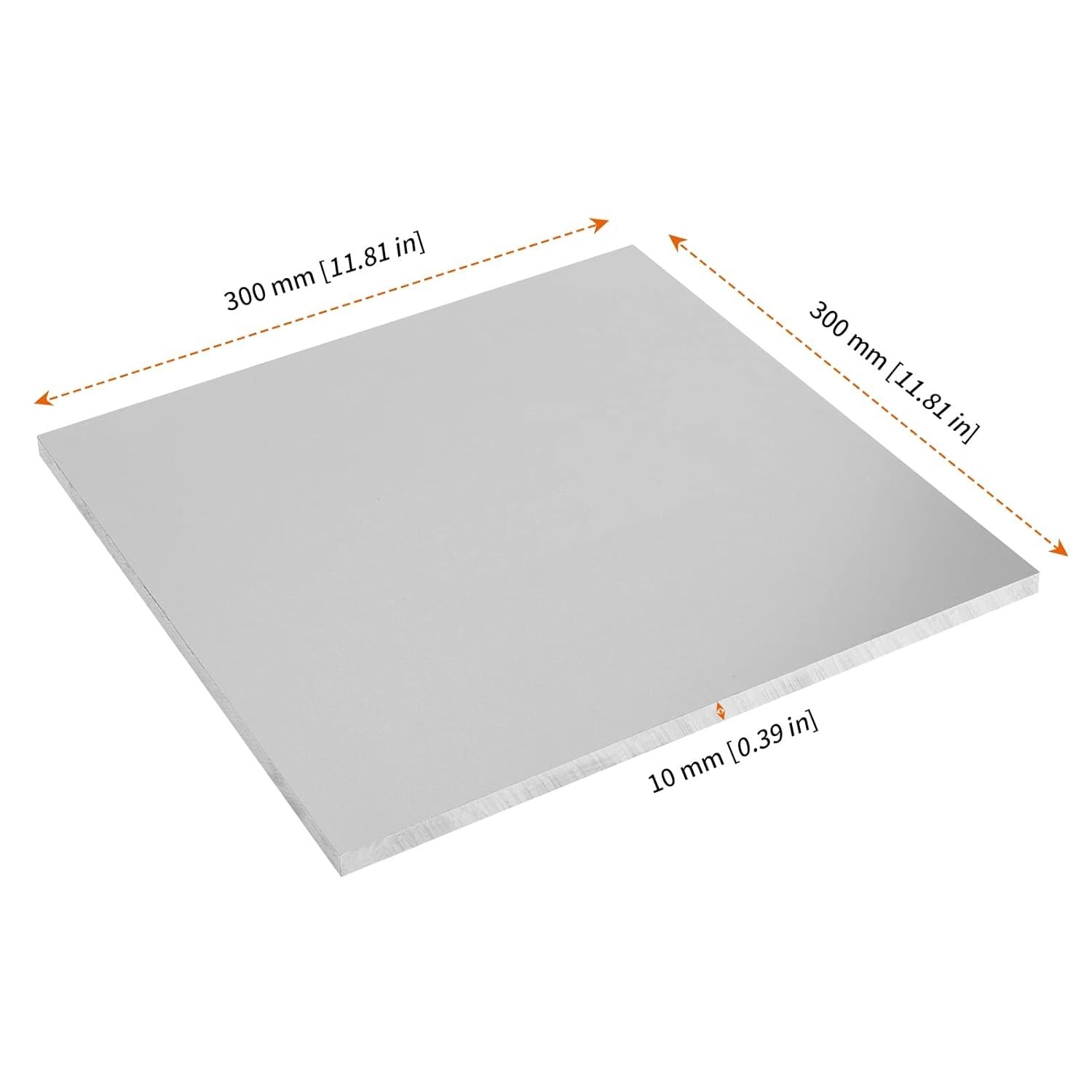 12 x 12 x 3/8 Inch Aluminum Sheet Plate 6061 Aluminum Sheet with Protective F…