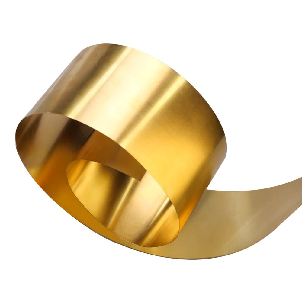Brass Sheet Roll Precision Metal Strip Plate DIY Crafts 26 Gauge 2×40 Inch