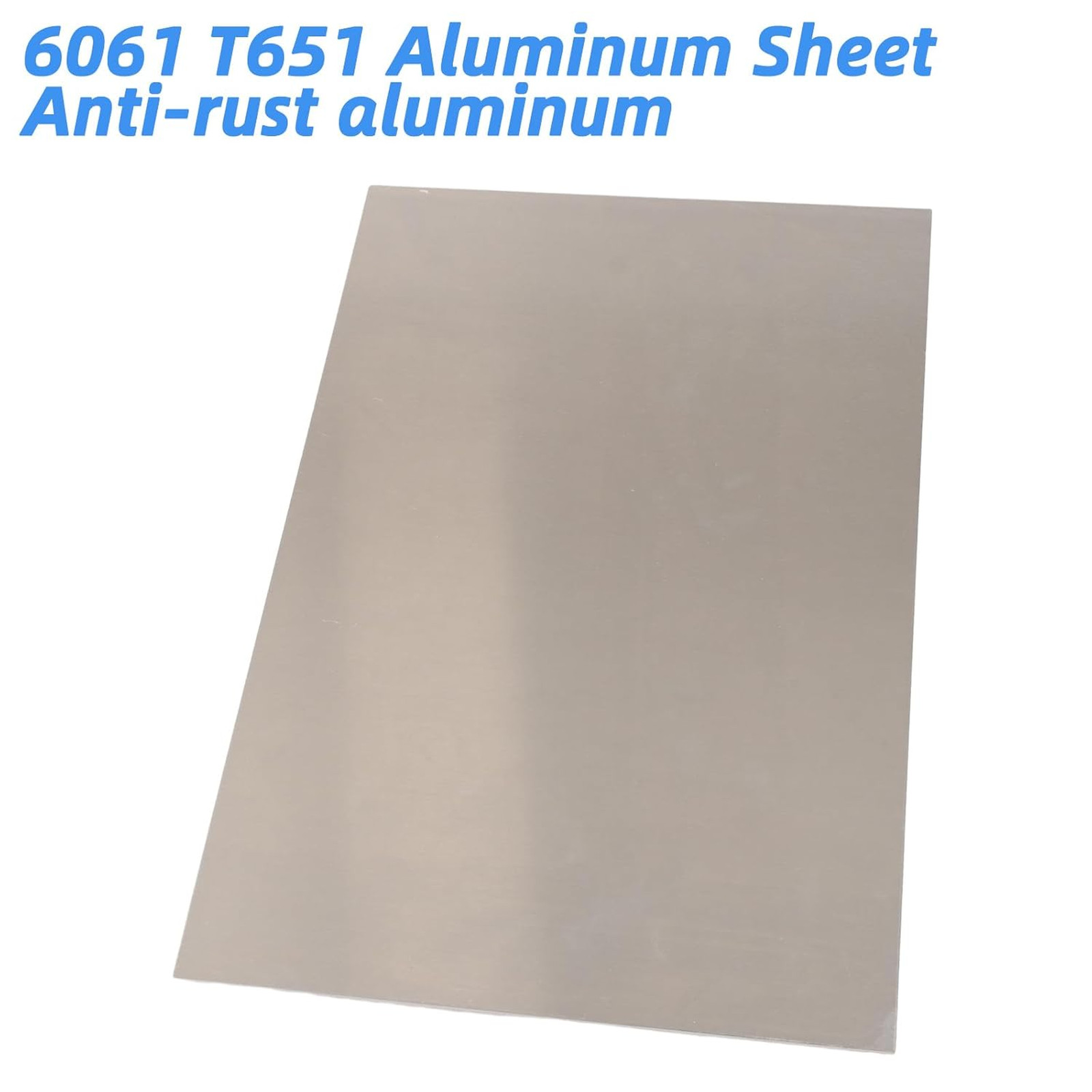 6061 Aluminum Sheet 12×16 Inches 1/8 Inch Silver Rectangular Construction
