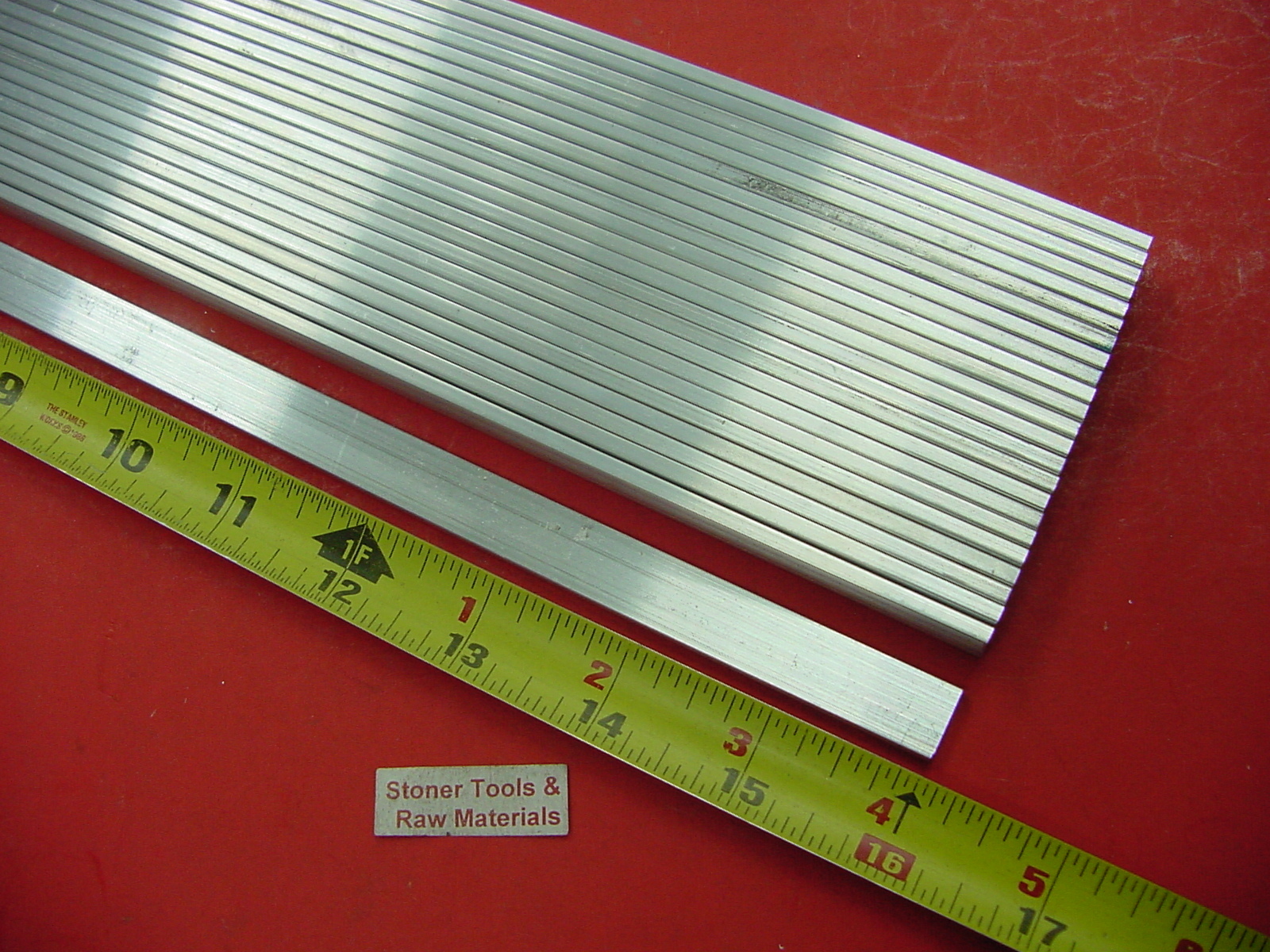 24 Pieces 1/8″ X 1/2″ ALUMINUM 6061 FLAT BAR 16″ long T6511 Extruded Mill Stock
