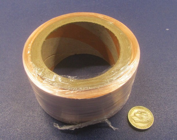 110 Copper Foil Soft Temper .003″ Thick x 2.0″ Wide x 100 Foot Length