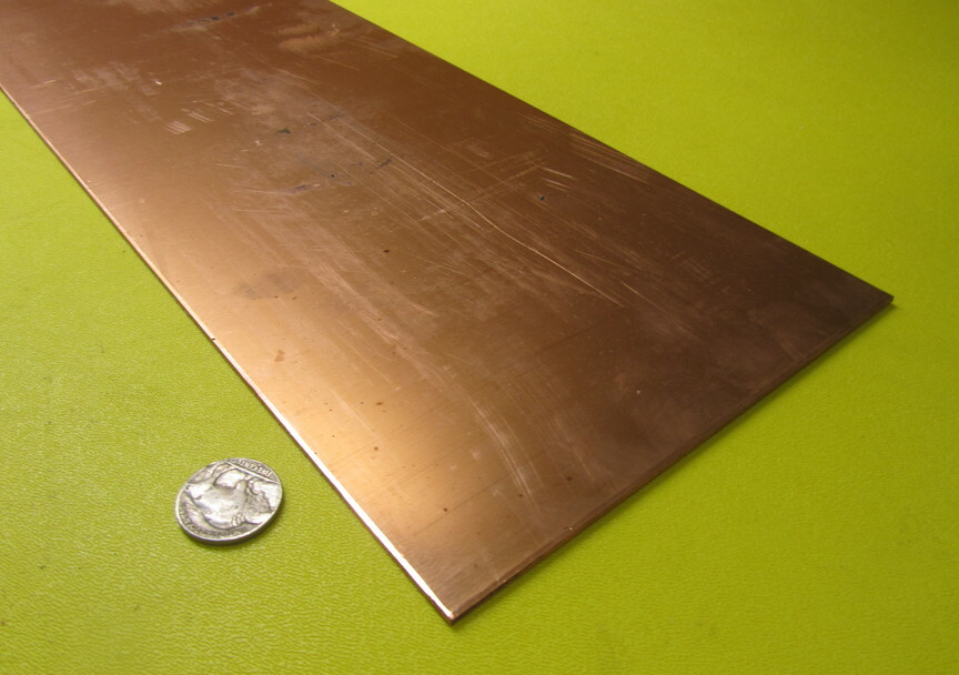 110 Copper Bar Soft Annealed .125″ Thick x 6.0″ Wide x 24.0″ Length
