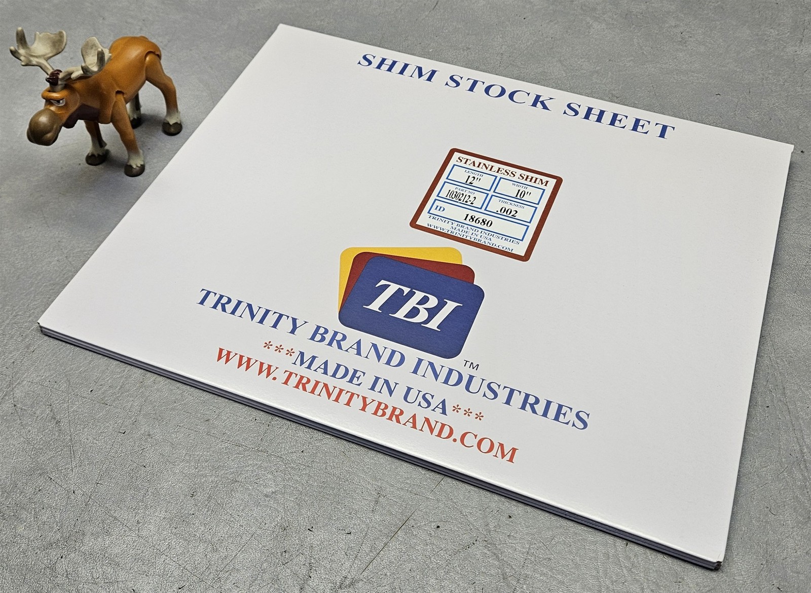 TBI 1030212-2 Full Hard Stainless Steel Shim Flat Sheet 10×12″ 302/304 Lot of 3