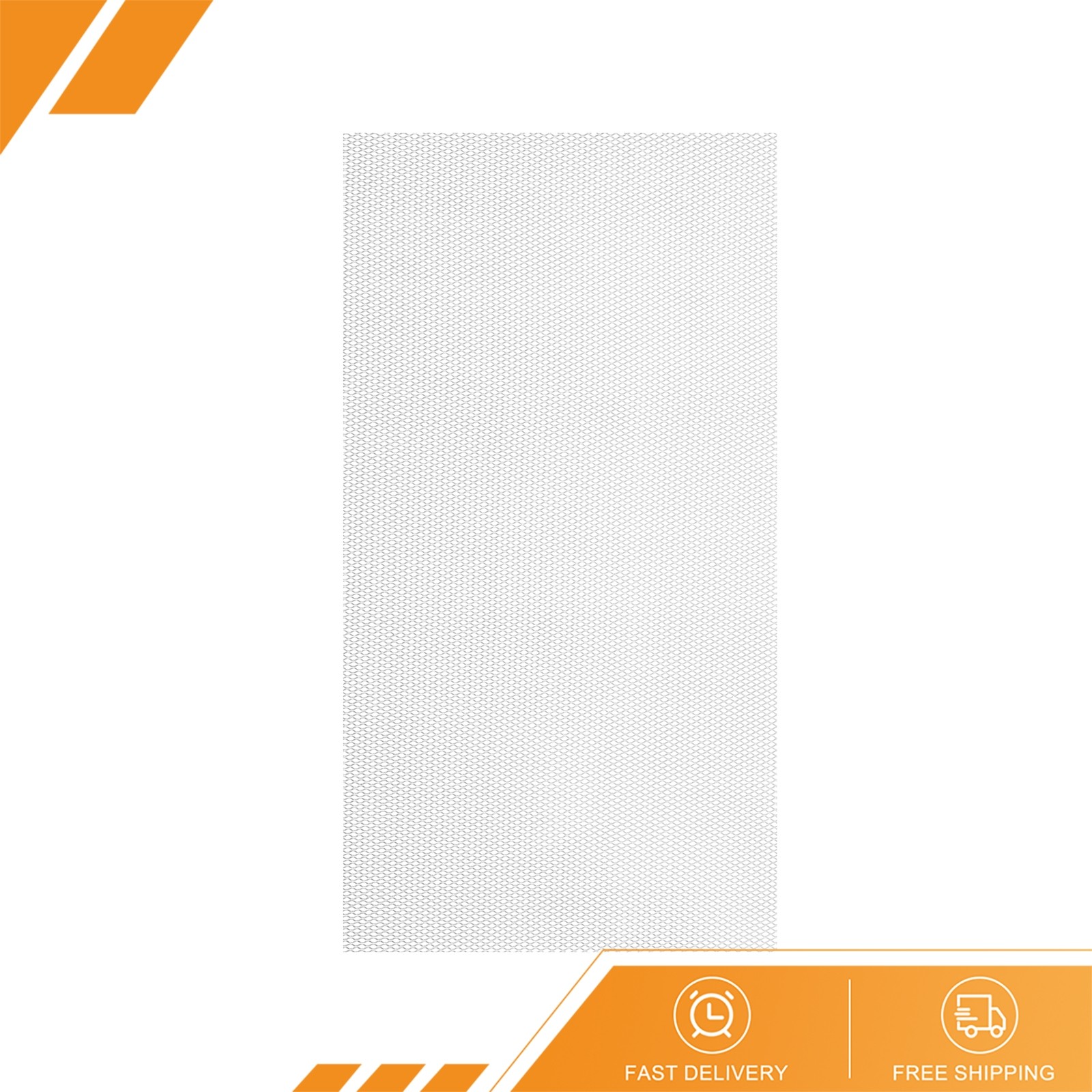 40″L x 15.7″W Universal Car Grill Mesh 1x2mm Diamond Hole Silver Tone