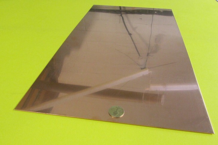 101 Copper Sheet 1/8 to 1/4 Hard .080″ Thick x 12.0″ Wide x 24.0″ Length