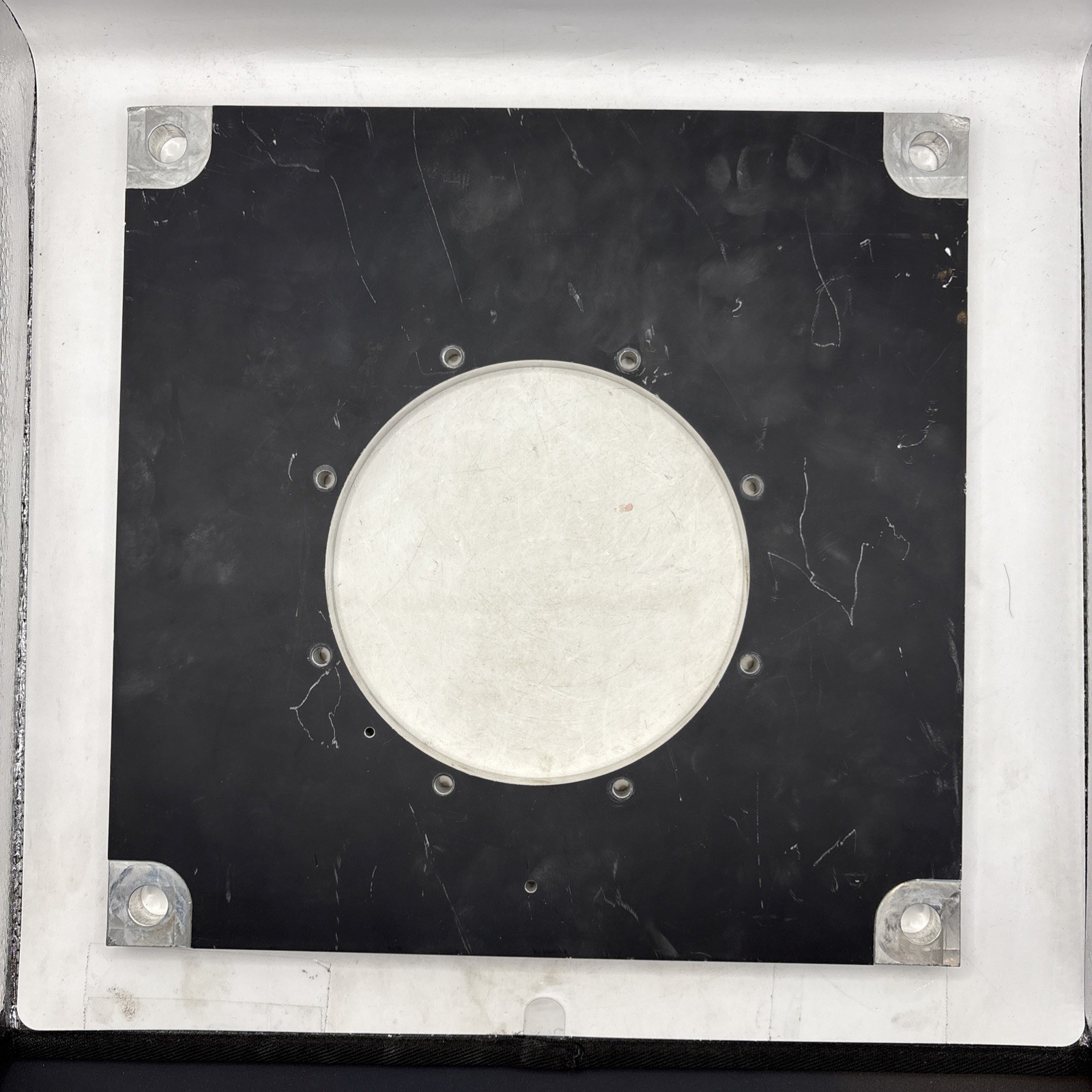 Industrial Stainless Steel Plate 12x12x1/2 Inches For Parts, Art, Or Other As Is