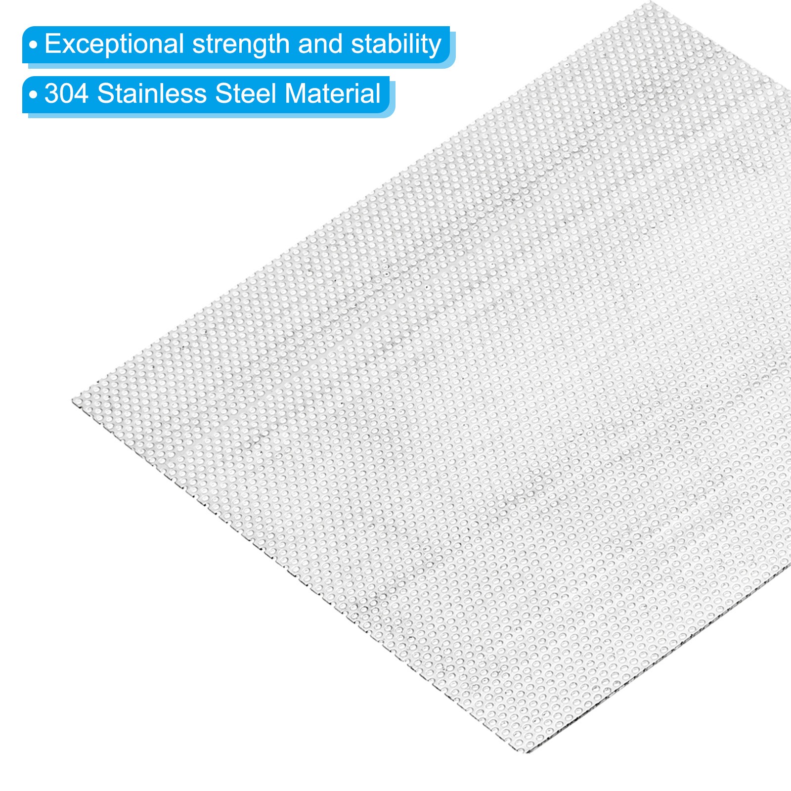 8″x8″ 304 Stainless Steel Perforated Sheet 0.06″ Hole Metal Mesh Plate