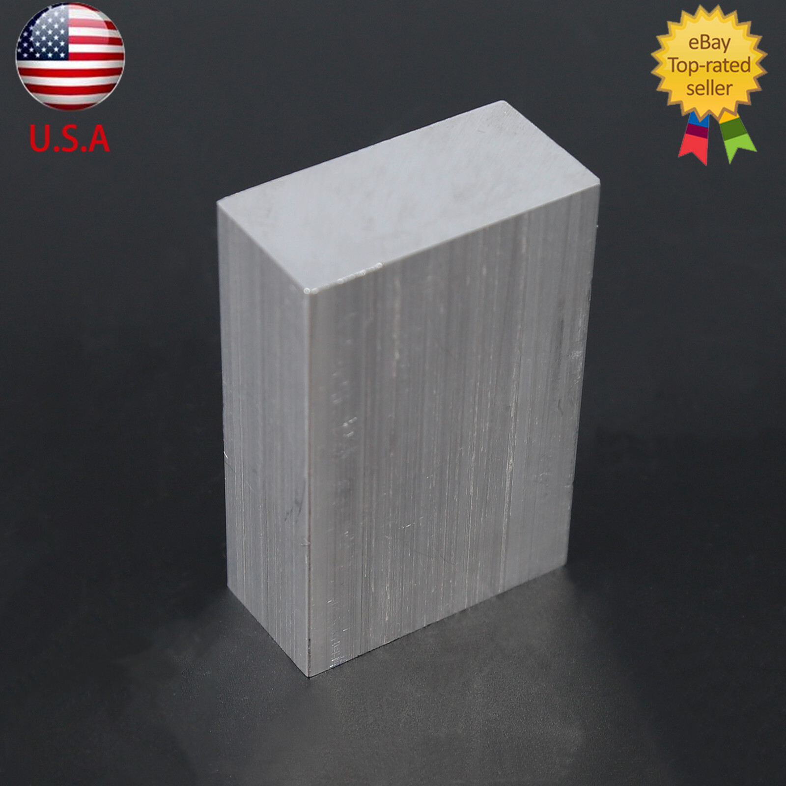 Metal T6061 Aluminum Flat Plate Sheet Stock Length 75mm Width 50mm Thick 25mm