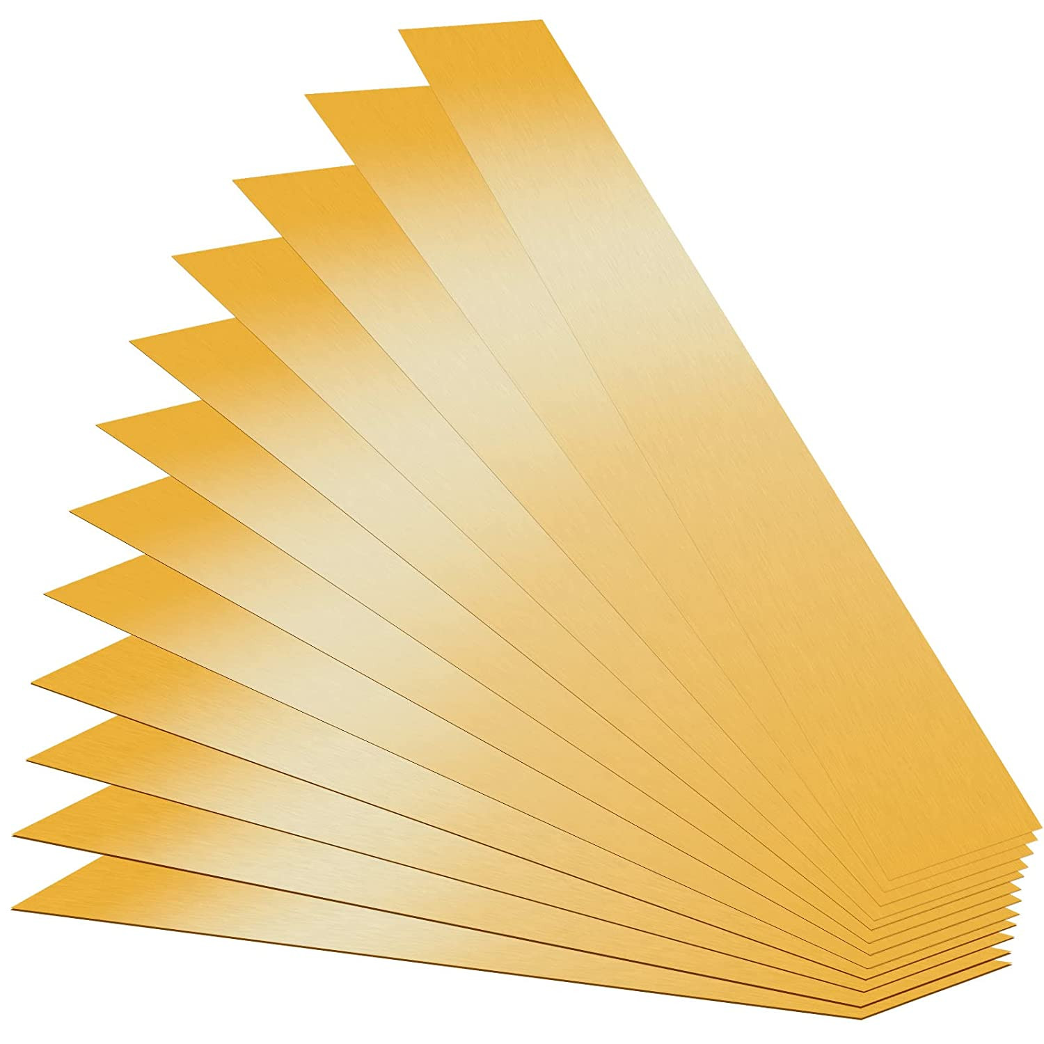 12 Pieces Brass Strip, Shim Stock Assortment, 1″ Width X 6″ Length, 0.002″,0.004