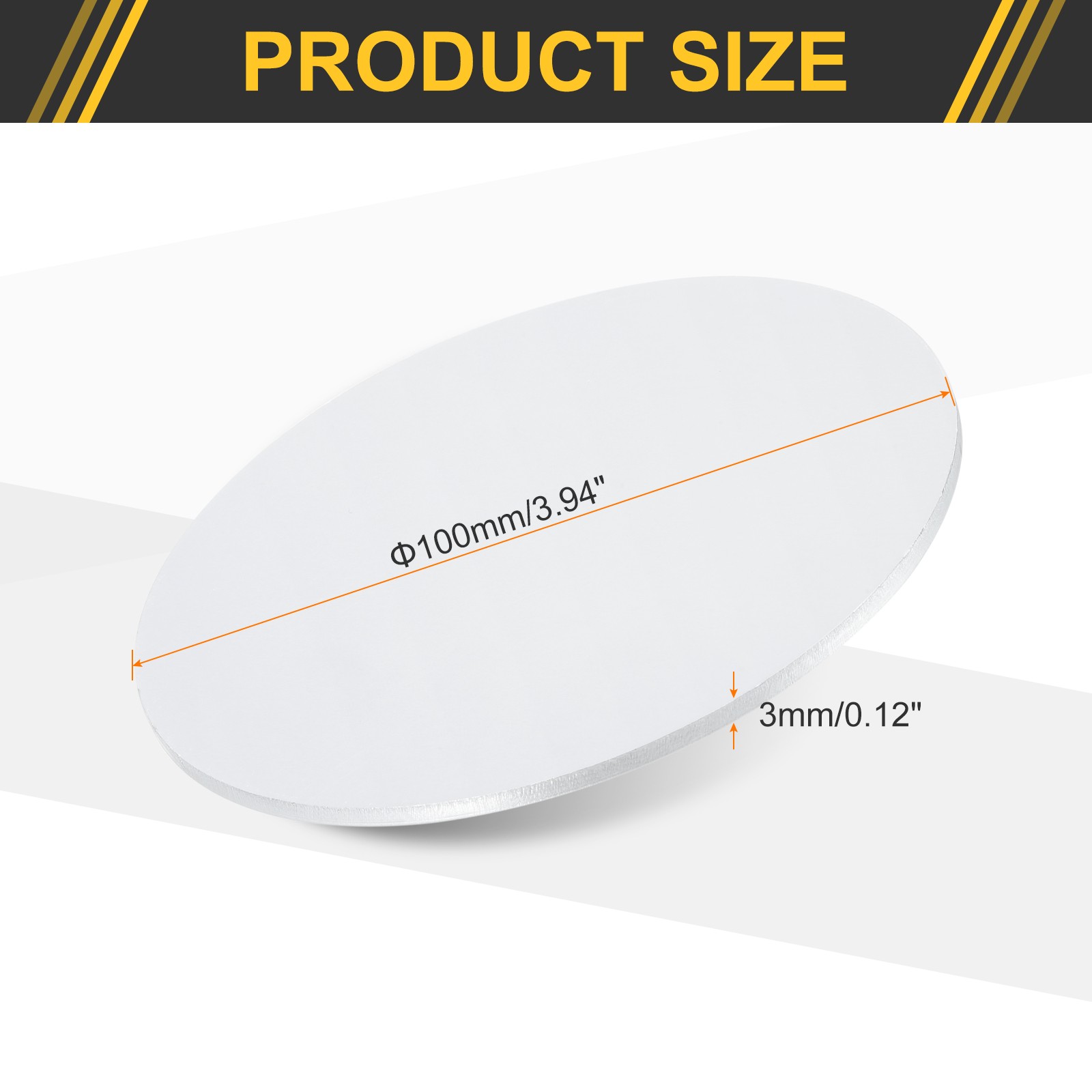 Aluminum Disc, 4″(100mm) Dia 0.12″(3mm) Thick Round 6061 Aluminum Sheets