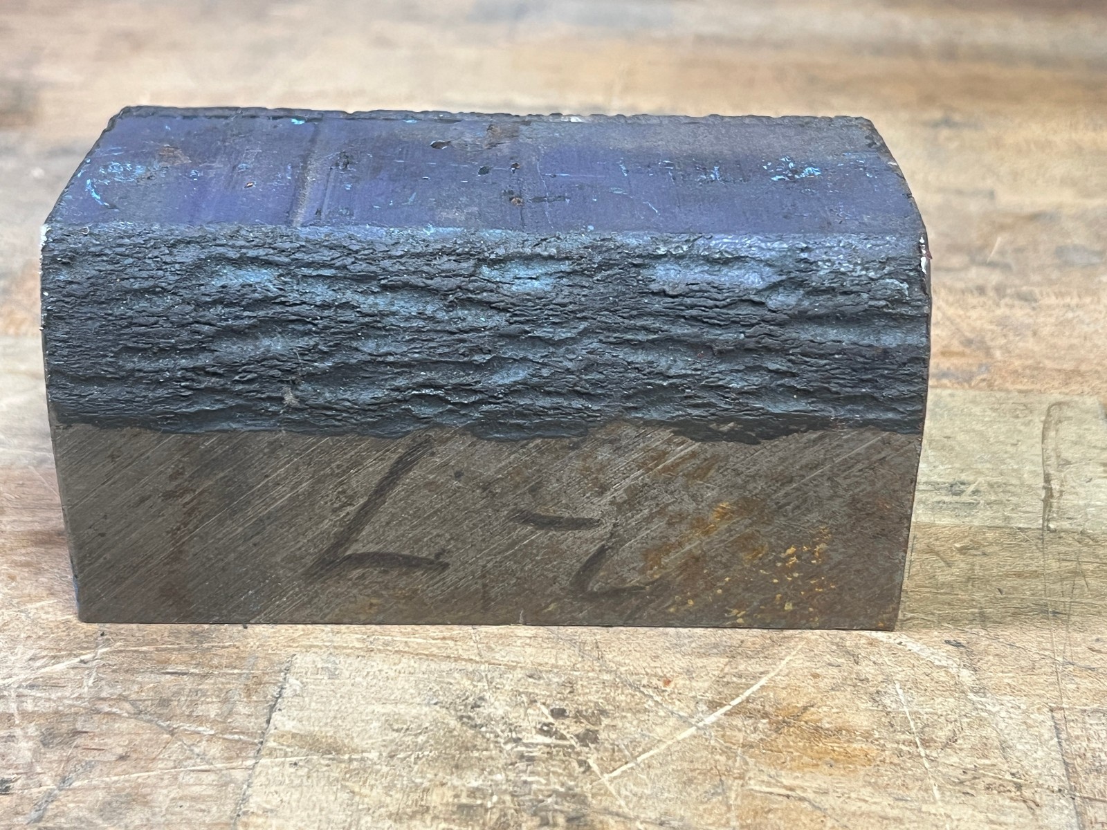 L-6 Tool steel flat bar square 4 7/8 x 2 1/2 x 2 1/4 Oil Hardening High nickel