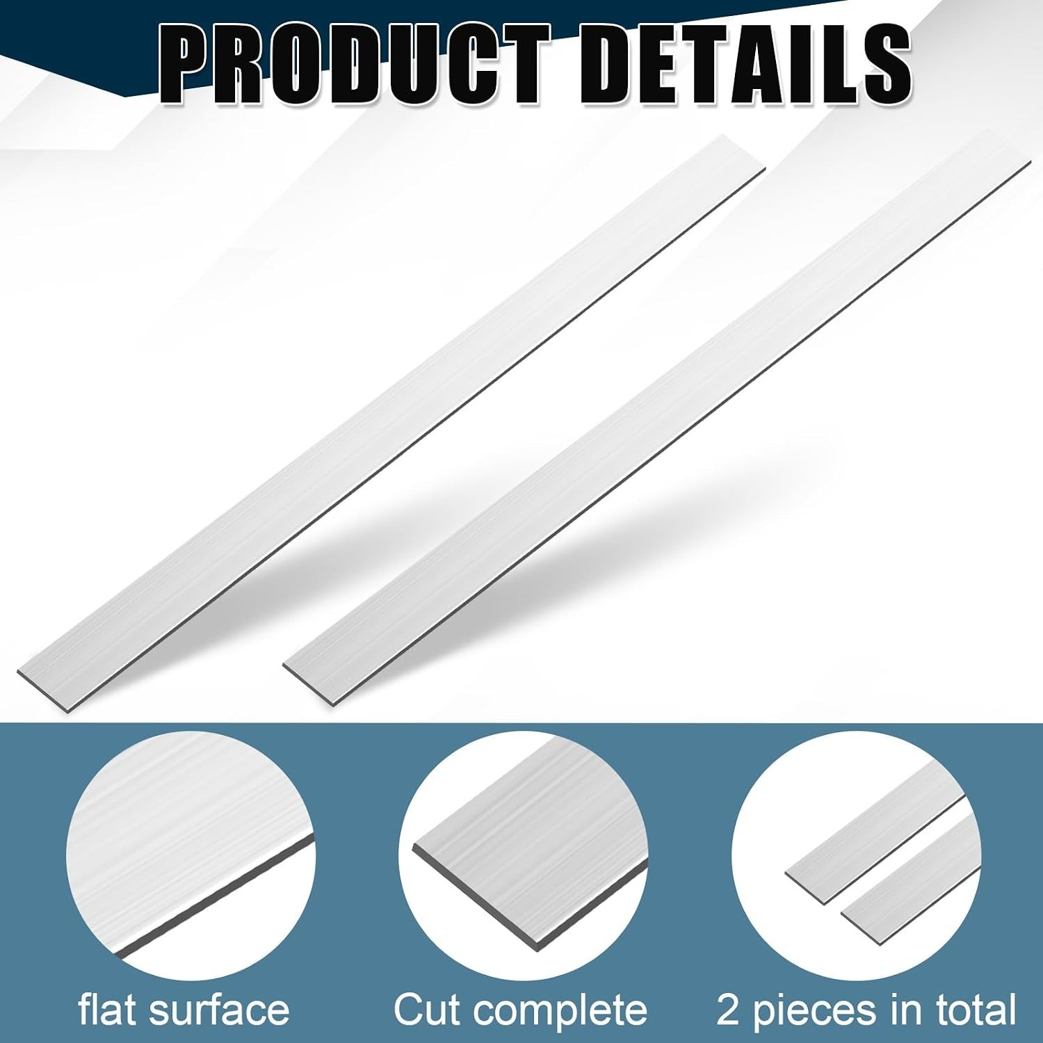 2 Pcs 6061 Aluminum Flat Bar 1/8 Thickness x 1” Width x 36” Length General …