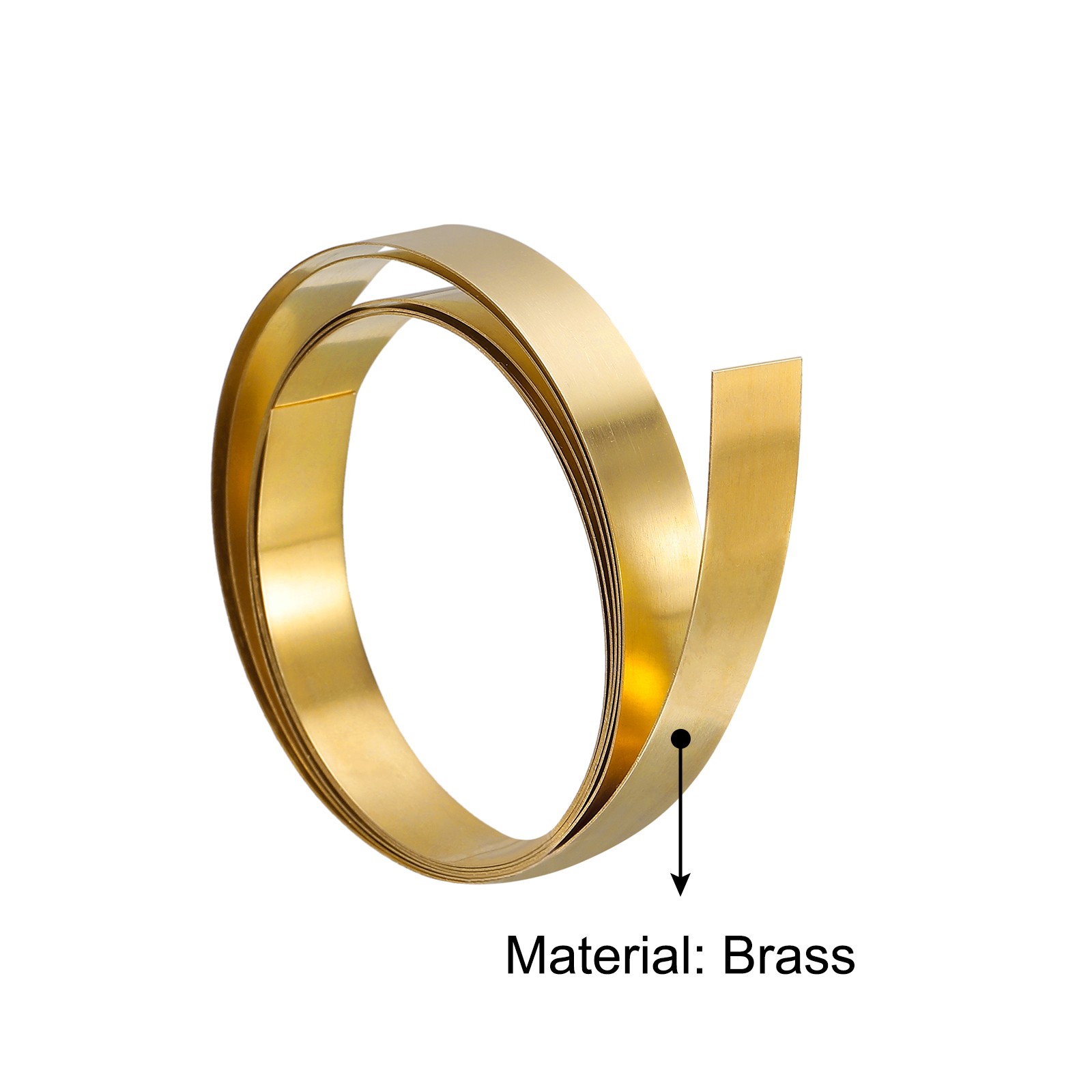 3000mmx10mmx0.1mm Brass Sheet Roll Foil Roll Brass Strip for Crafts Grounding