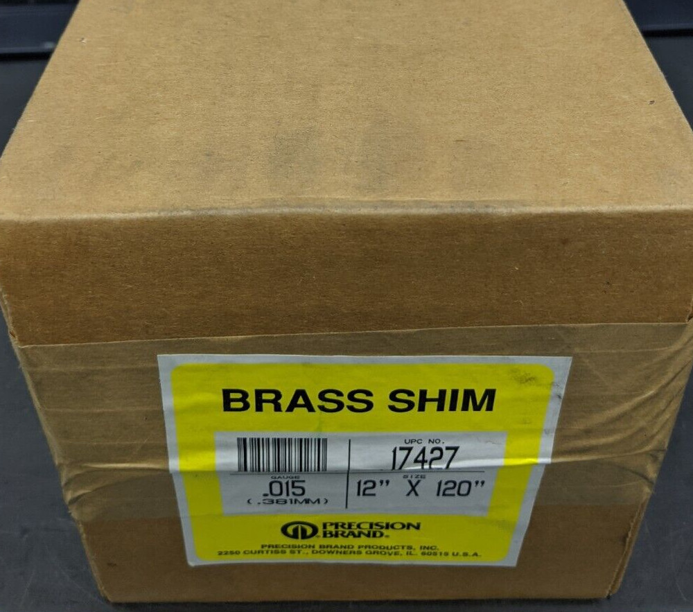 Precision Brand Brass Shim Roll .015″ (.381mm) Gauge 12″ x 120″ 17427 (17SS15)
