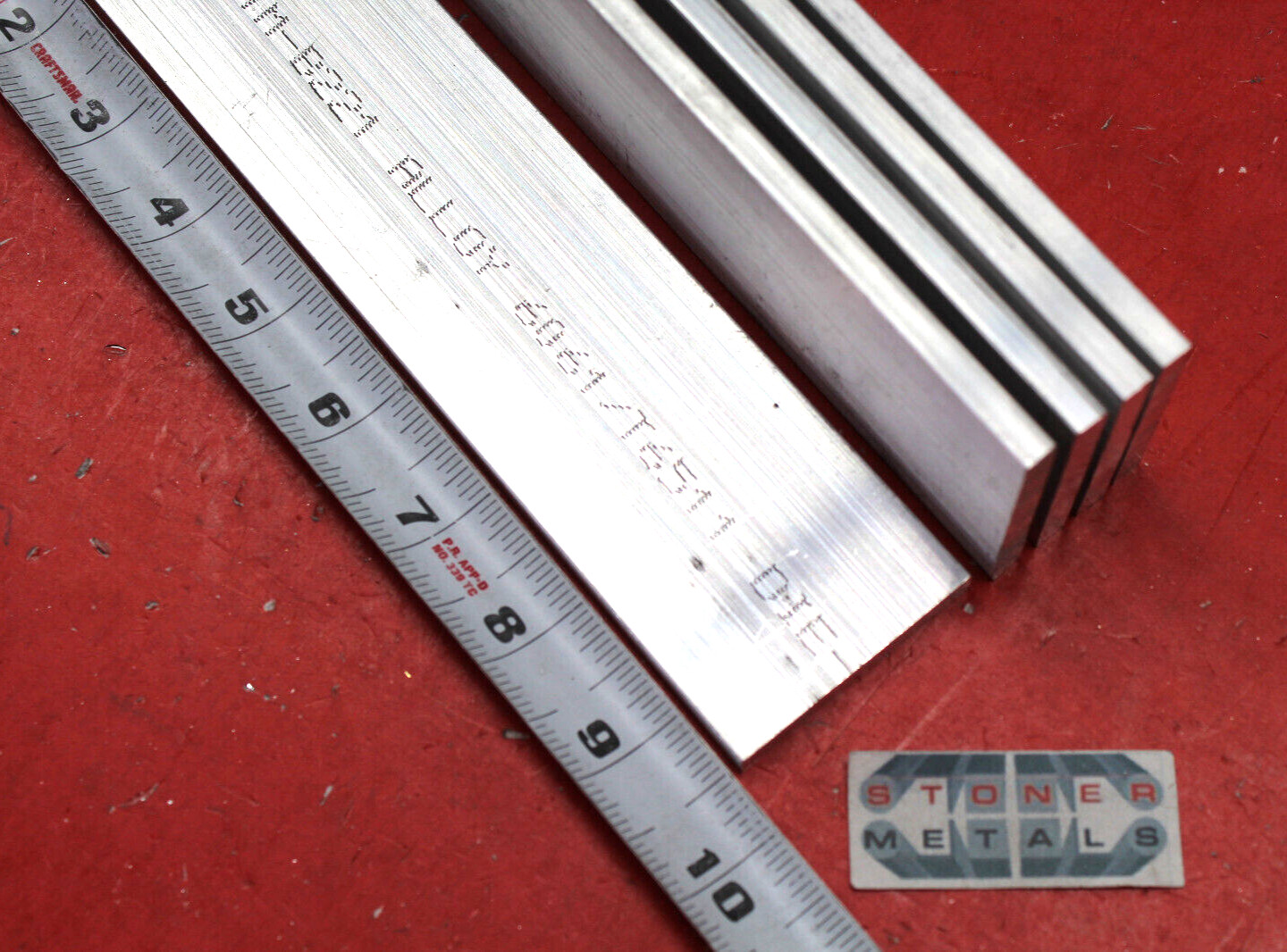 5 Pieces 1/4″ X 2″ ALUMINUM 6061 T6511 FLAT BAR 9.5″ long Extruded Stock Cut New
