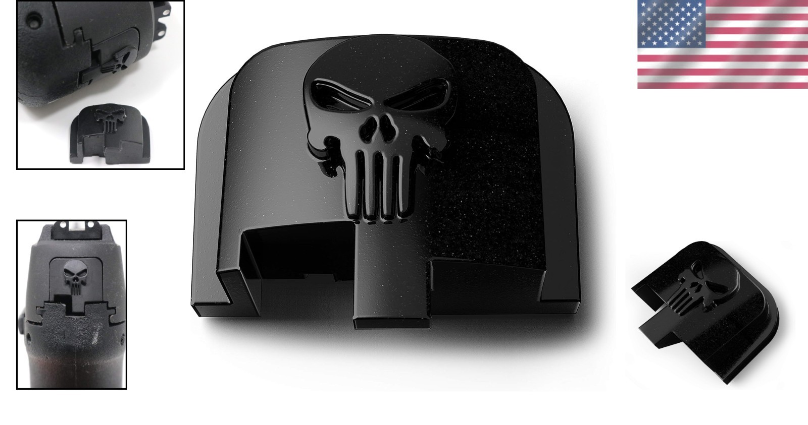 Aluminum Slide Cover Back Plate – Multiple Designs for Taurus Firearms, Black