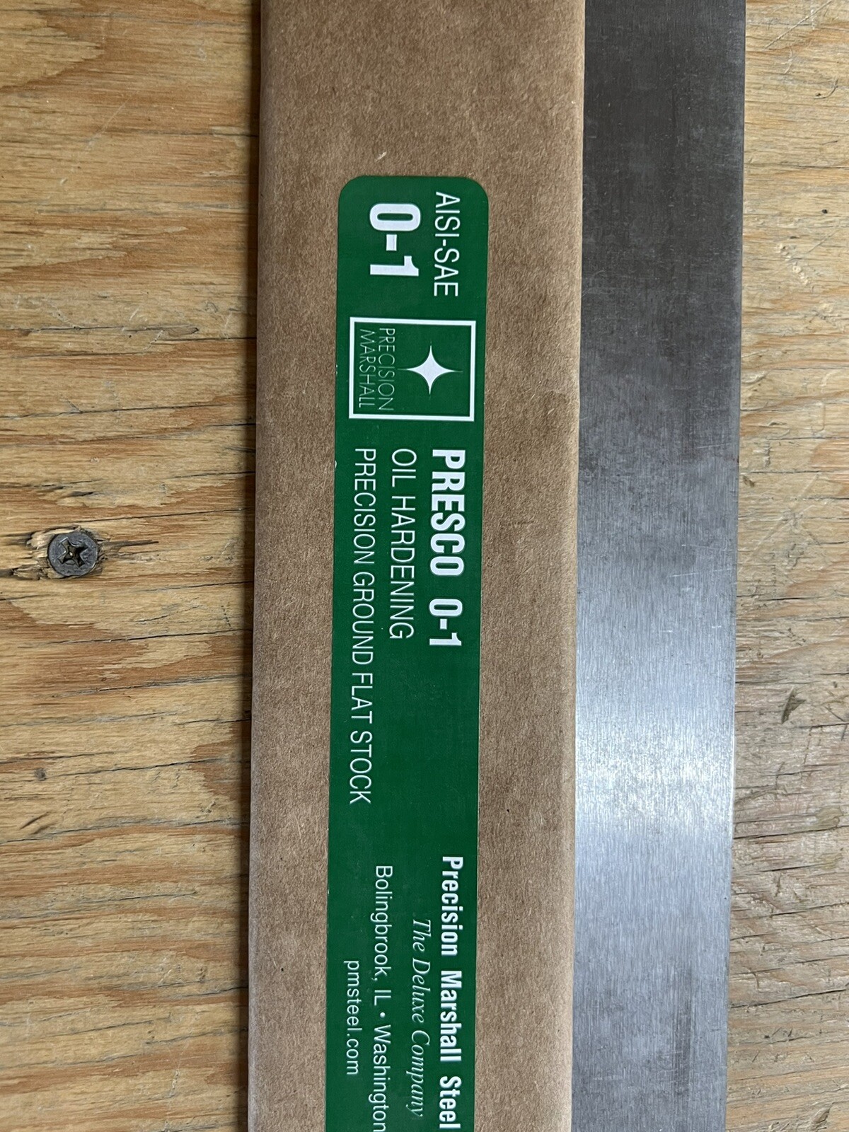 precision marshall 0-1 oil Hardening ground Flat Stock 1/8 x 2