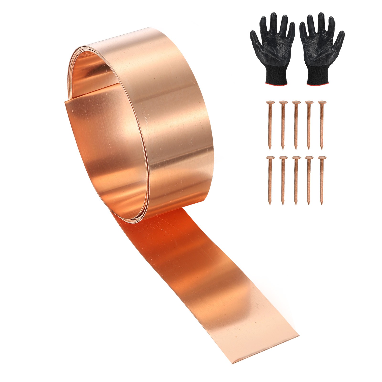 Copper Sheet Roll 1″ x 5 Ft 24 Gauge(0.5mm) Thickness DIY (1 Pack, Copper)