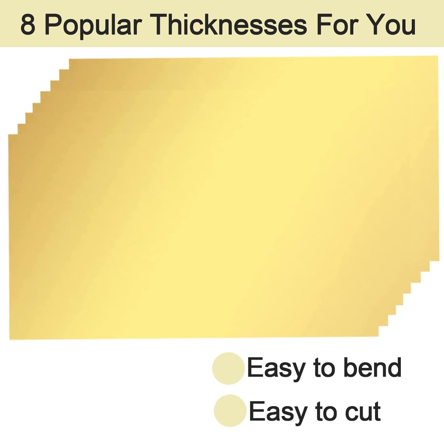Brass Sheet Shim Stock Assortment Metal Kit 6×1 Inch Mixed Thickness 16 PCS