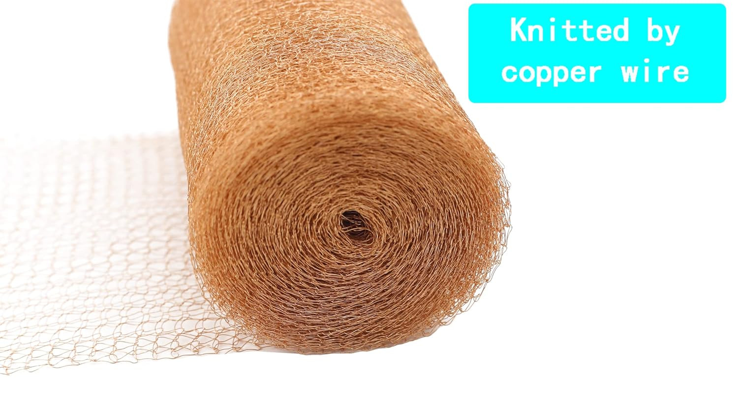 Copper Mesh – 5 Inches x 30 ft, 100% Pure Copper Mesh Roll, Copper Fill Fabric,