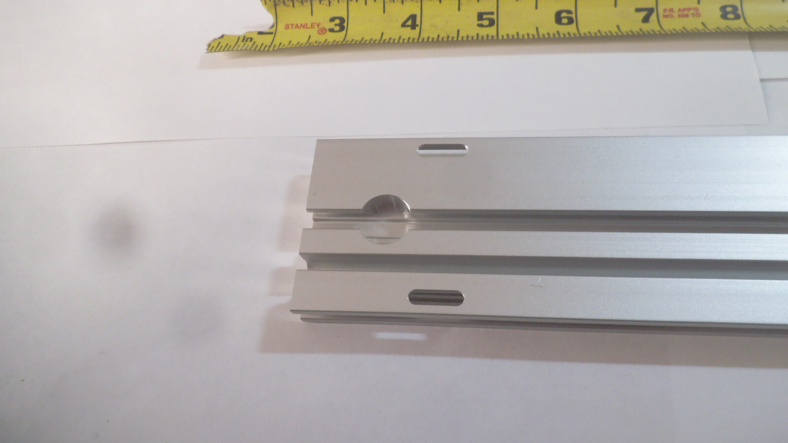Aluminum slotted bar stock, 17-1/4″ x 2″ x .475 thick