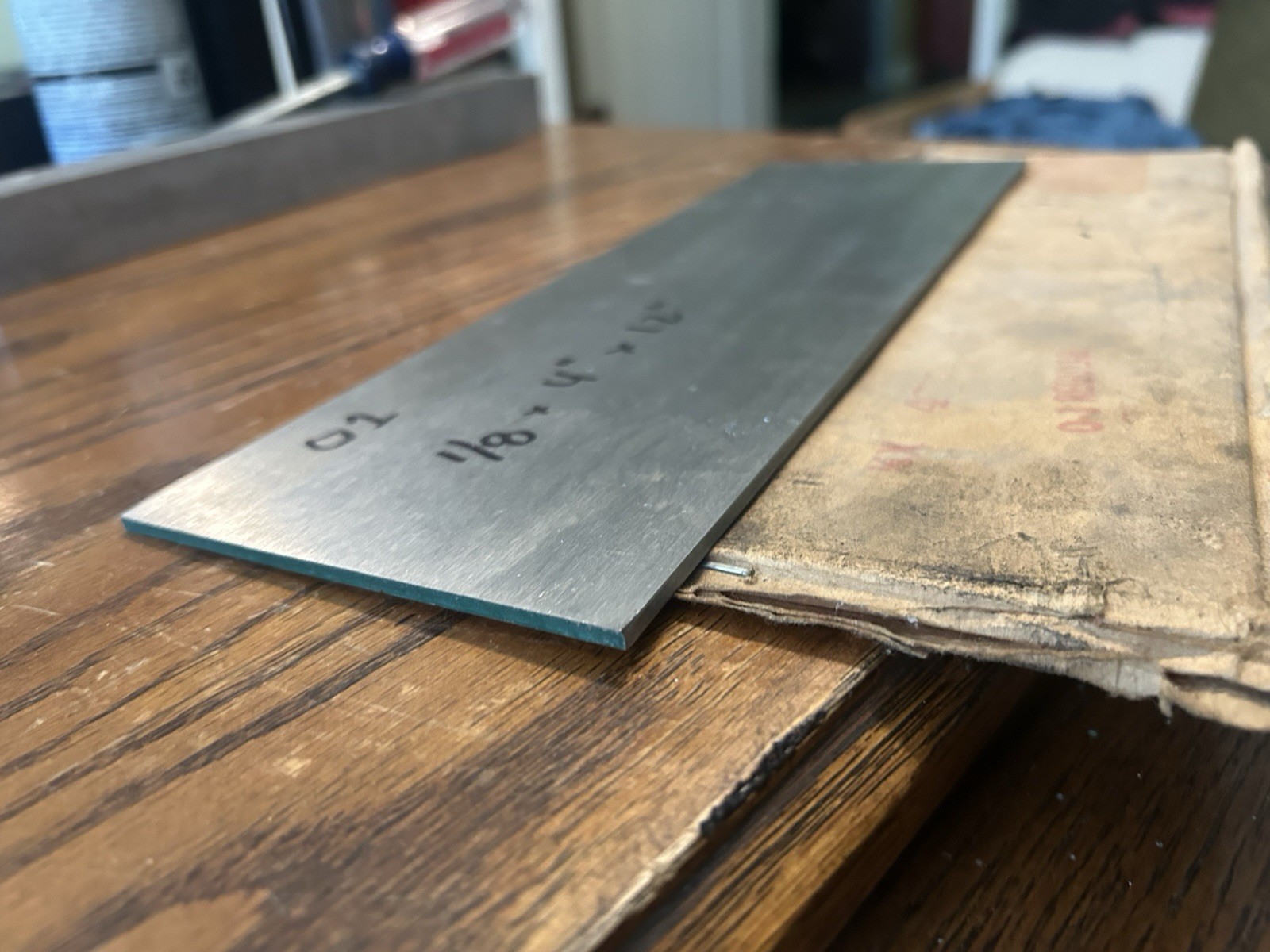 O1 Tool Steel, flat bar, 1/8″ x 4″ x 12″