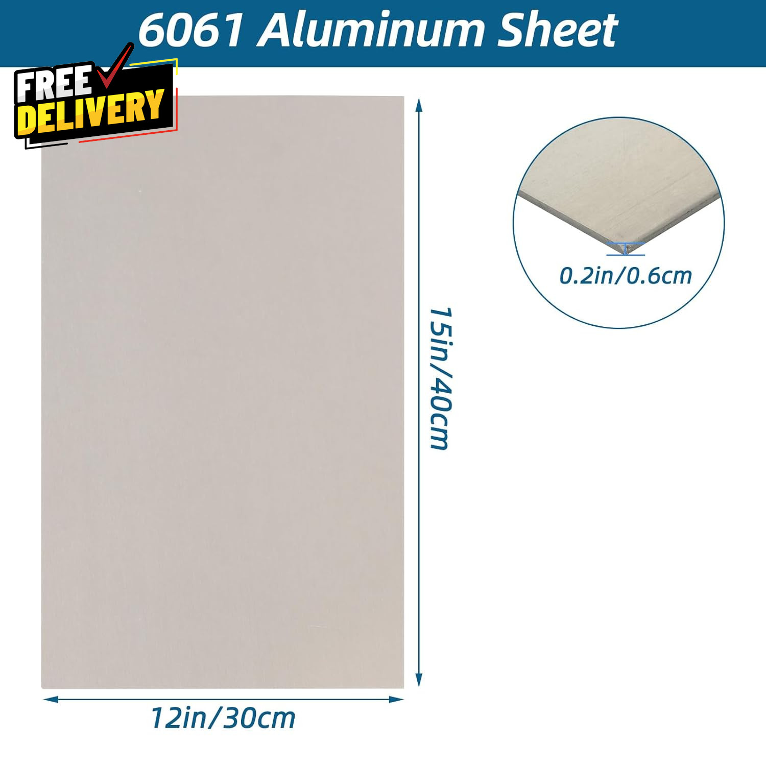 6061-T6 Aluminum Sheet 12x16x1/4 Inch Thick Metal Plate Durable DIY…