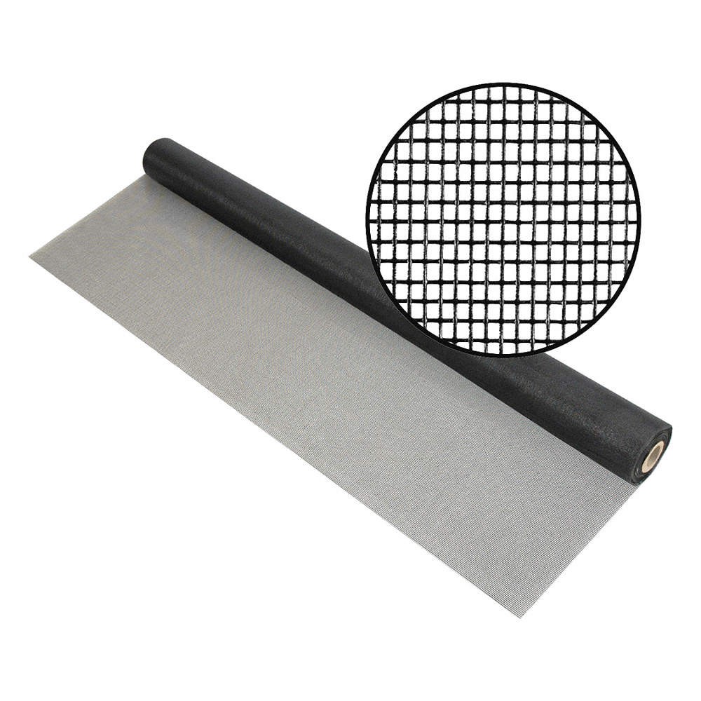PHIFER 3002527 Screen, Roll, 100 ft L, 6 ft W, Charcoal 49UW14