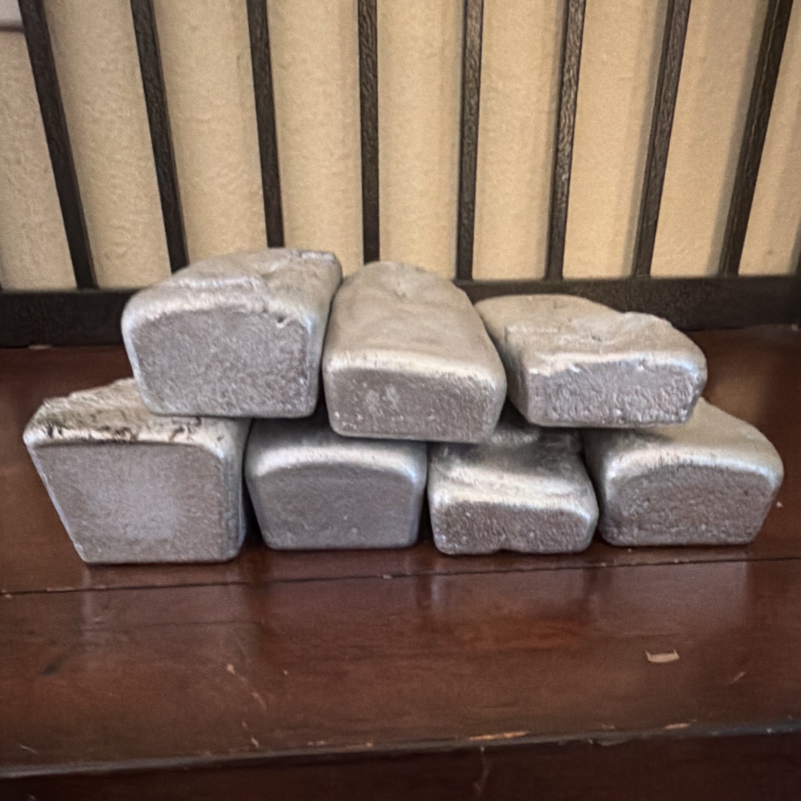 0.999 Fineness Cast Metal Bar Ingot Lot, Mixed Lot, Uncertified