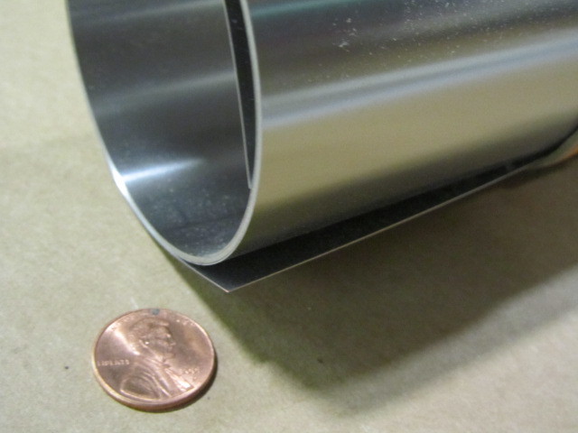 301 Stainless Steel Sheet 1/2 Hard .010″ Thick x 6.0″ Width x 50.0″ Length