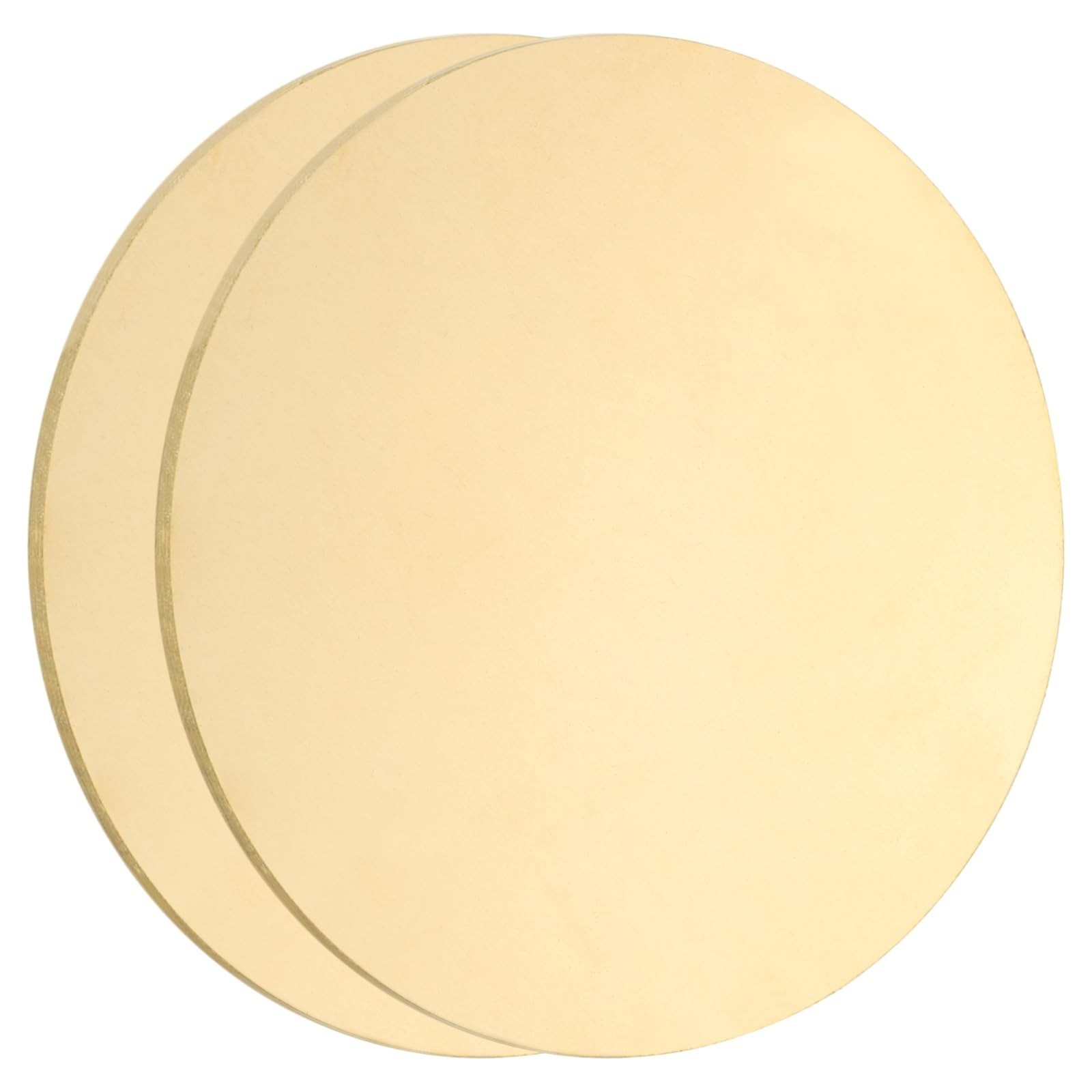 uxcell Brass Round Plate 0.04″ Thick 2″ Dia H62 2Pcs Metal Sheet