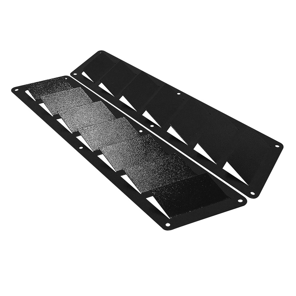 2 Pcs Universal Hood Vent Louver Scoop Cover Air Flow Intake Cooling Panel Black