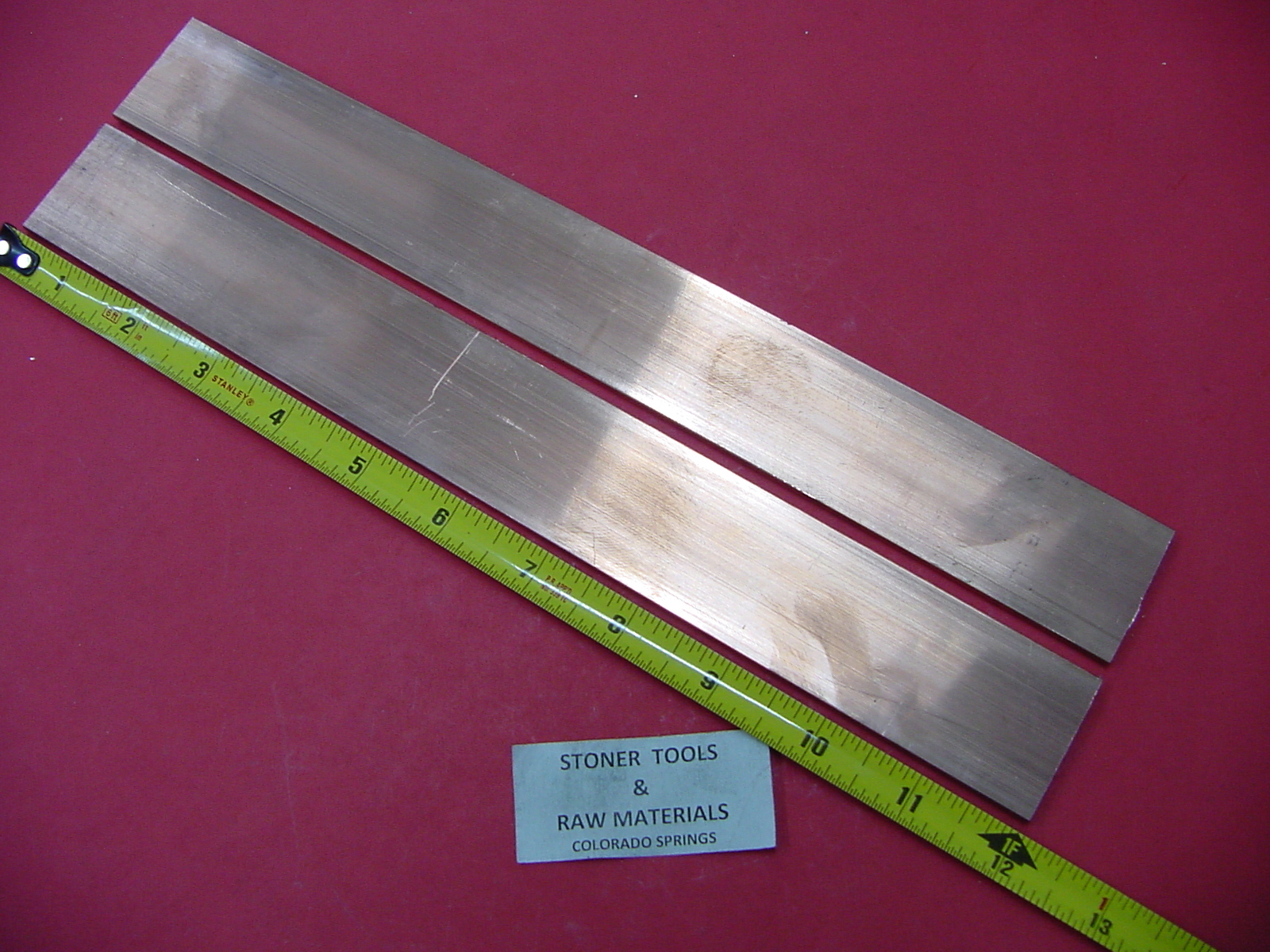 2 pieces 1/8″x 1-1/2″ C110 COPPER BAR 12″ long Solid Flat Mill Bus Bar Stock H02