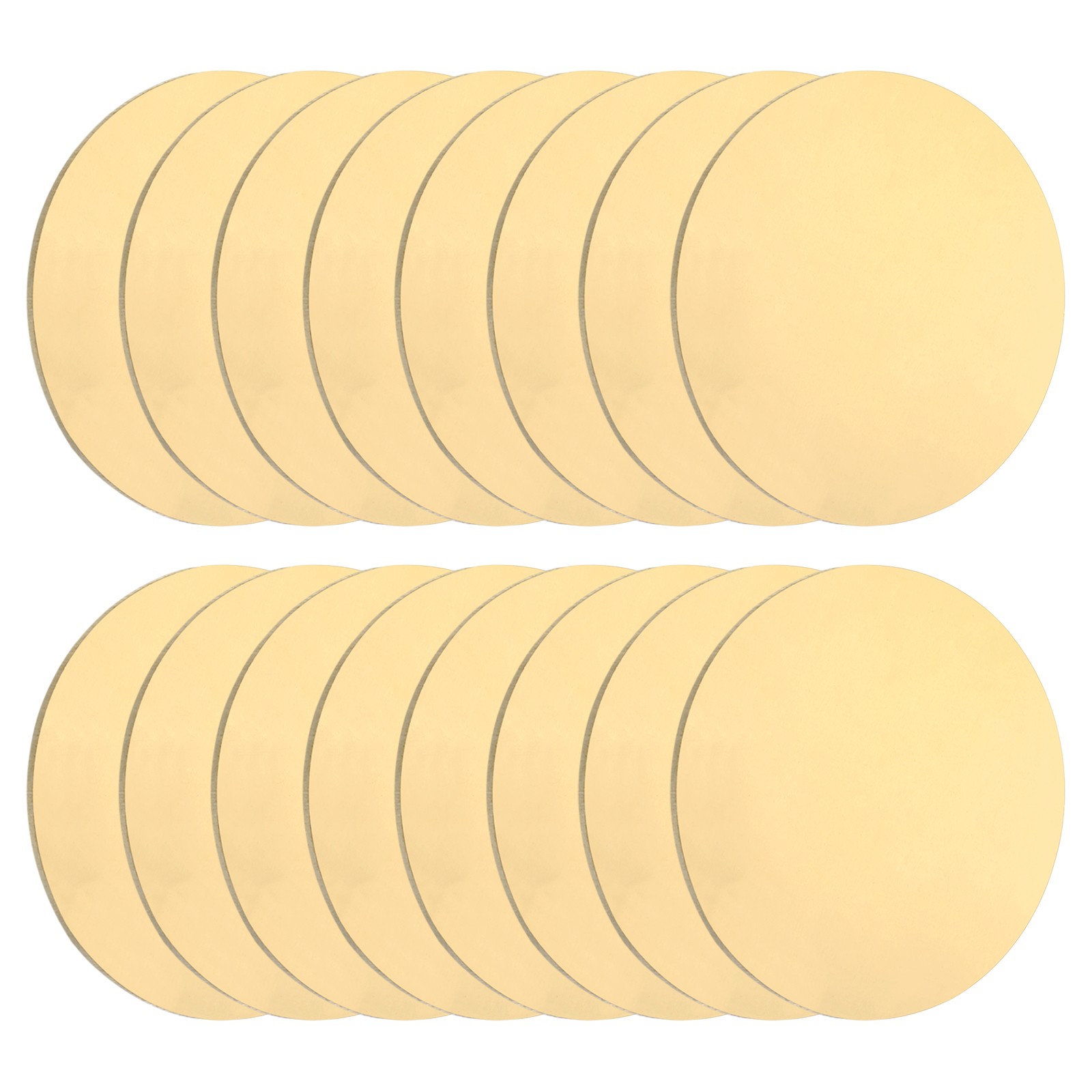 16pcs Brass Sheets, 0.03″ Thickness x 1.18″ Diameter Brass Round Plate, Yellow